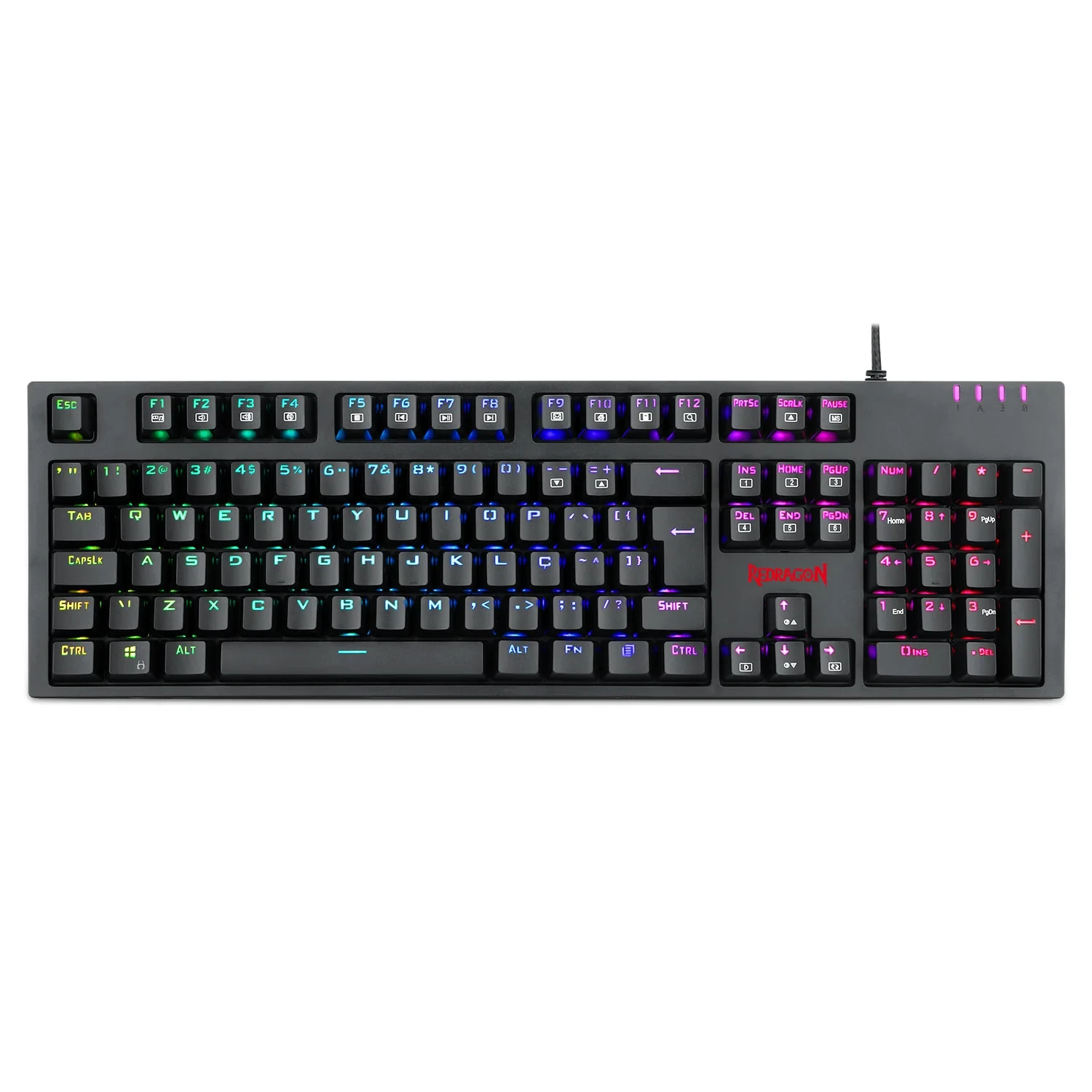 Teclado Óptico Gamer Amsa PRO RGB Pto Switch Azul