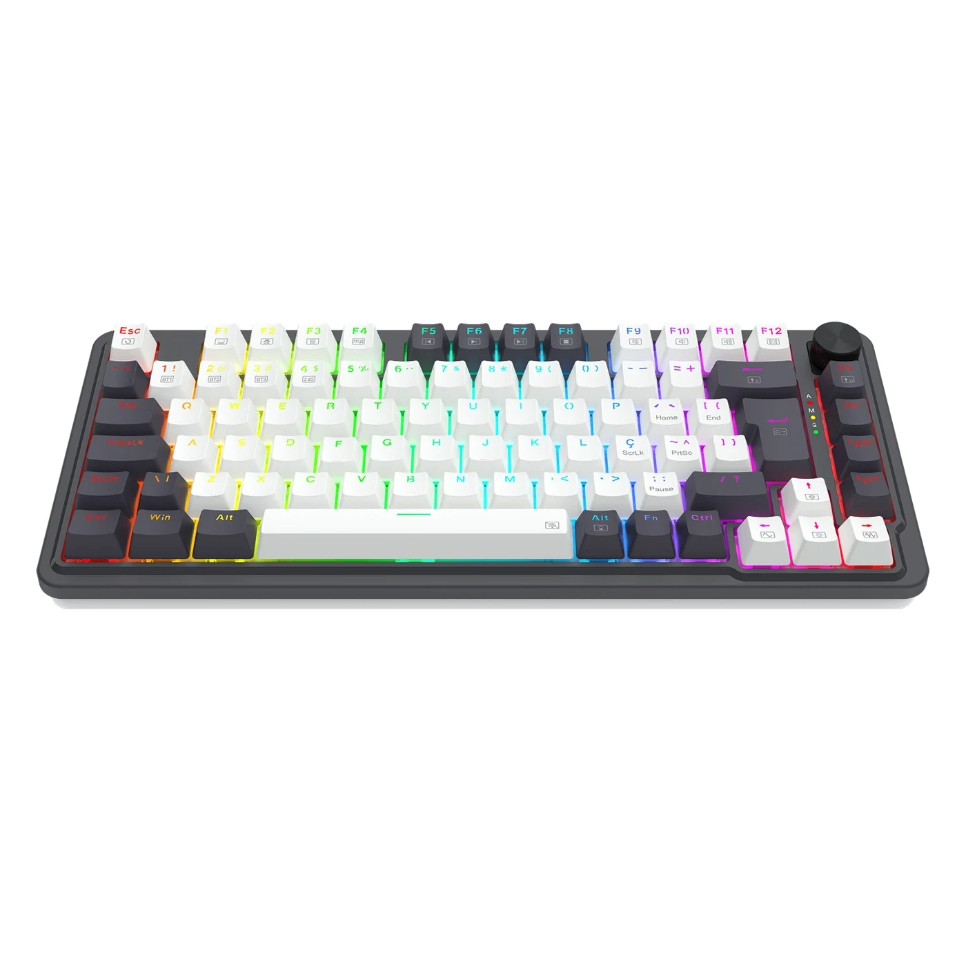 Teclado Mecânico Gamer Ucal PRO 75% Sem Fio Switch Marrom