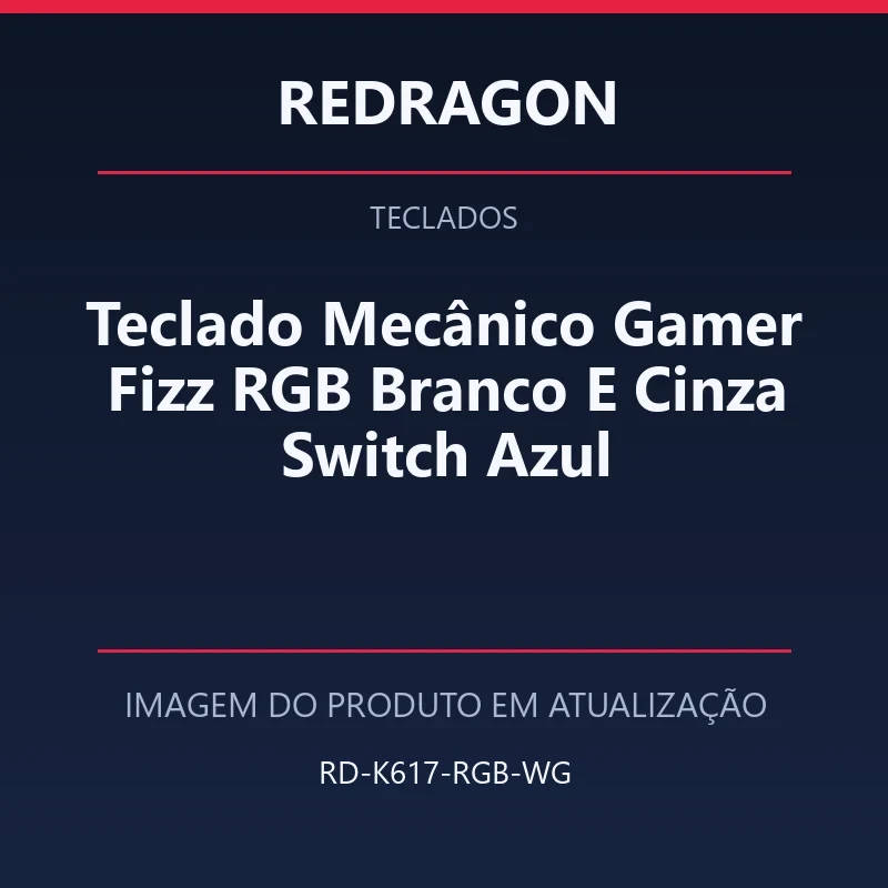 Foto em atualização para Teclado Mecânico Gamer Fizz RGB Branco E Cinza Switch Azul