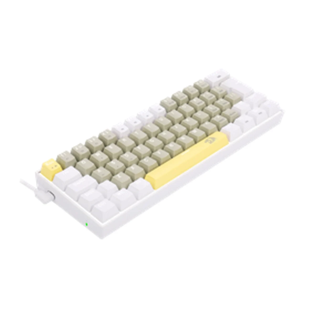 Teclado Gamer Redragon Lakshmi Amarelo+cinza+ Branco Com Switch Marrom K606-YL Gy Wt (pt-brown)