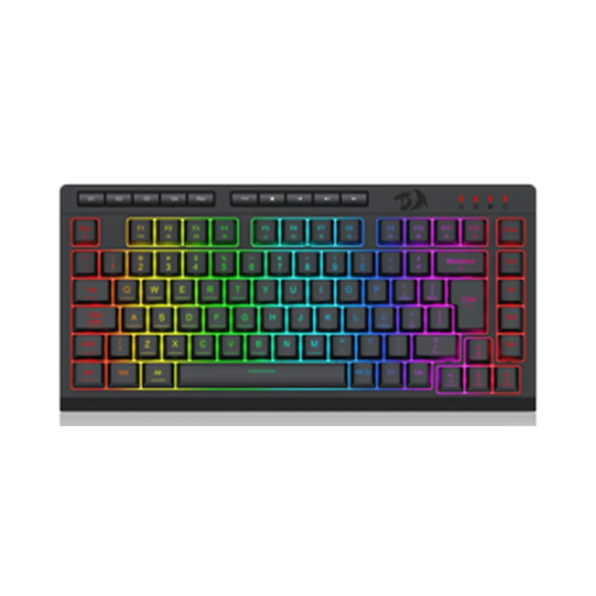 Teclado Membrana Gamer Redragon Crescent K524-RGB-PT Pto
