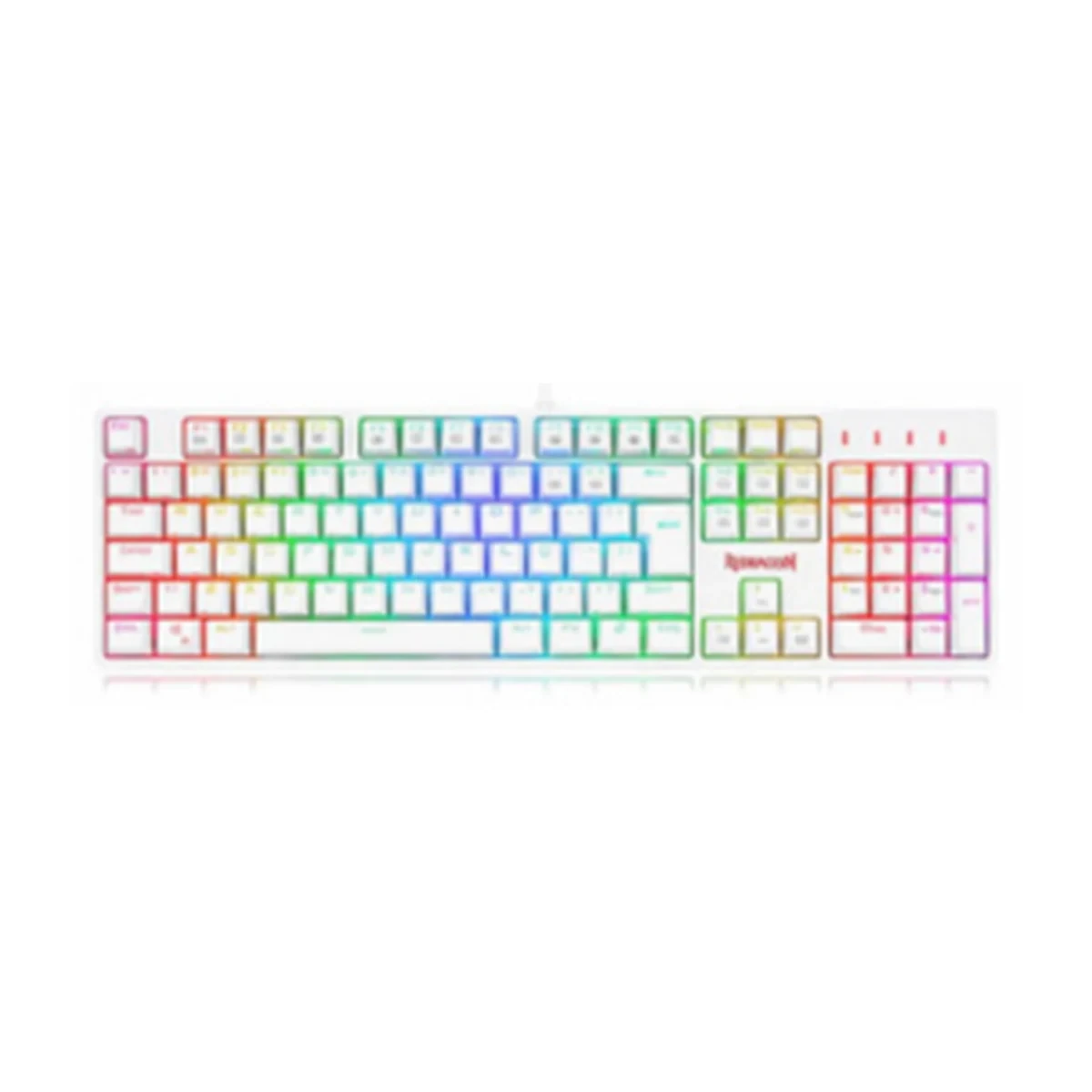 Teclado Óptico Gamer Surara PRO RGB Branco Switch Vermelho ABNT2