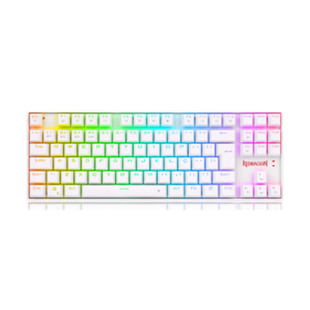 Teclado Mecânico Kumara PRO RGB Branco Switch Marrom S/f - K552RGB-BRS-W (pt-brown)