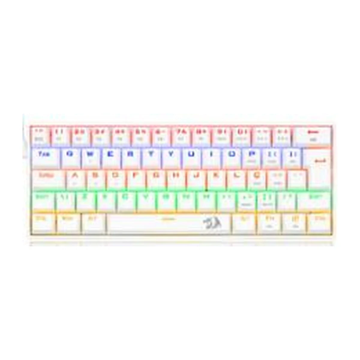 Teclado Gamer Mecânico Lakshmi Rainbow Branco Switch Marrom ABNT2
