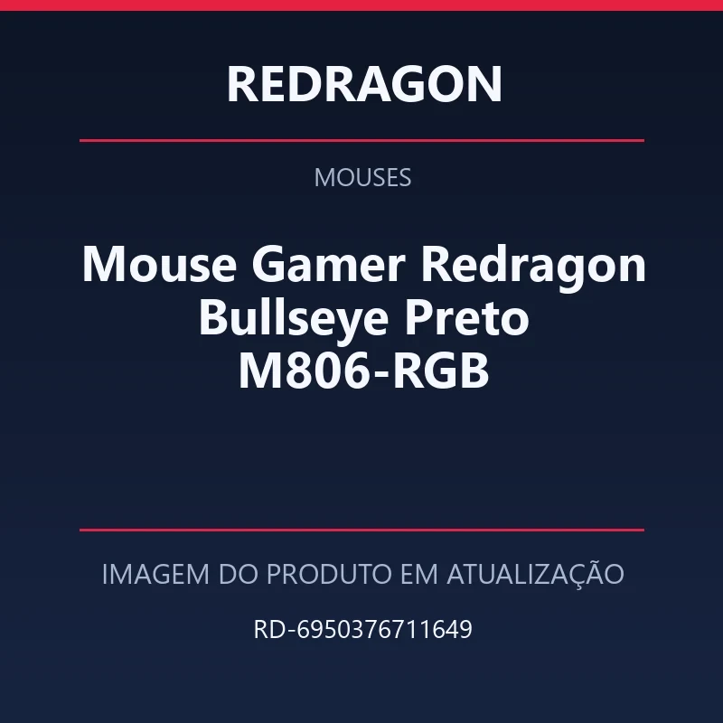 Foto em atualização para Mouse Gamer Redragon Bullseye Preto M806-RGB