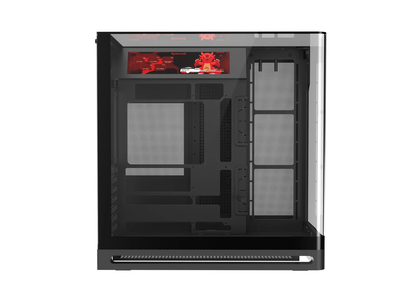 Gabinete Redragon Wideview PRO Curvo C/ Tela Lcd Preto (s/ Fan) - GC-631