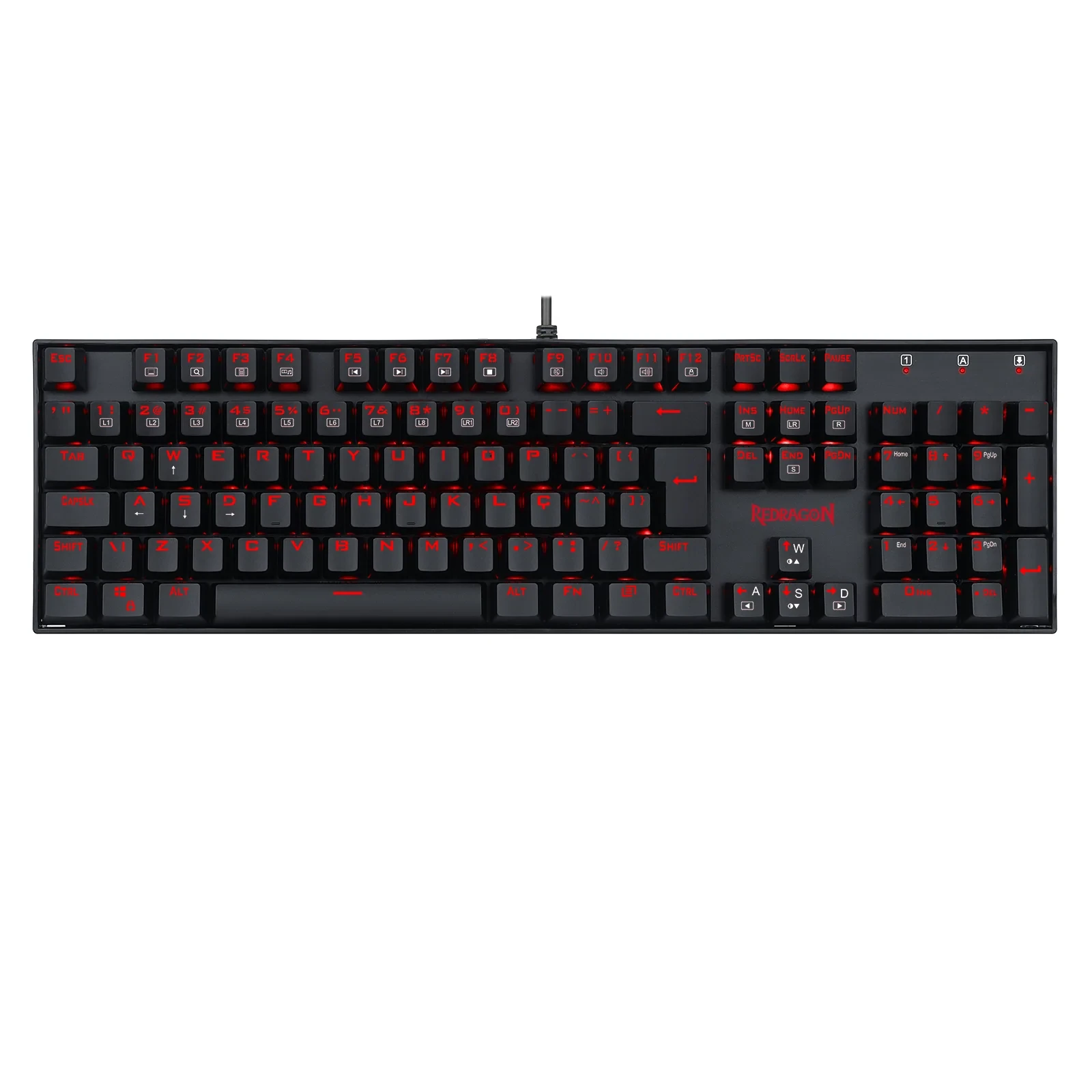 Teclado Mecânico Gamer Mitra Single Color Pto Switch Marron ABNT2