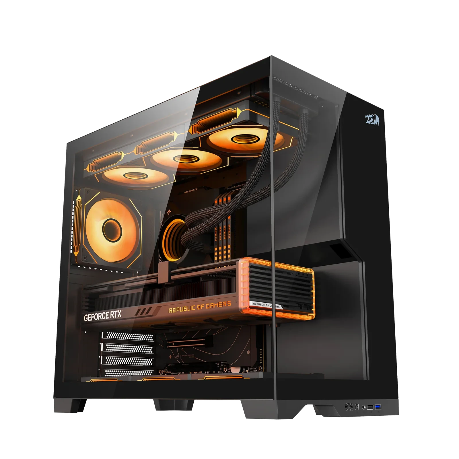 Gabinete Redragon Flux Preto (s/ Fan) - CA-632B