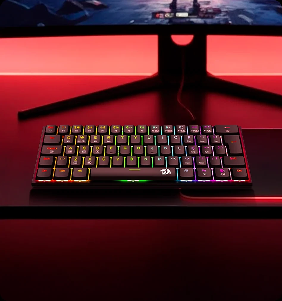 Teclado Mecânico Gamer Redragon Anivia PRO S/f - K614RGB-PRO (pt-brown)