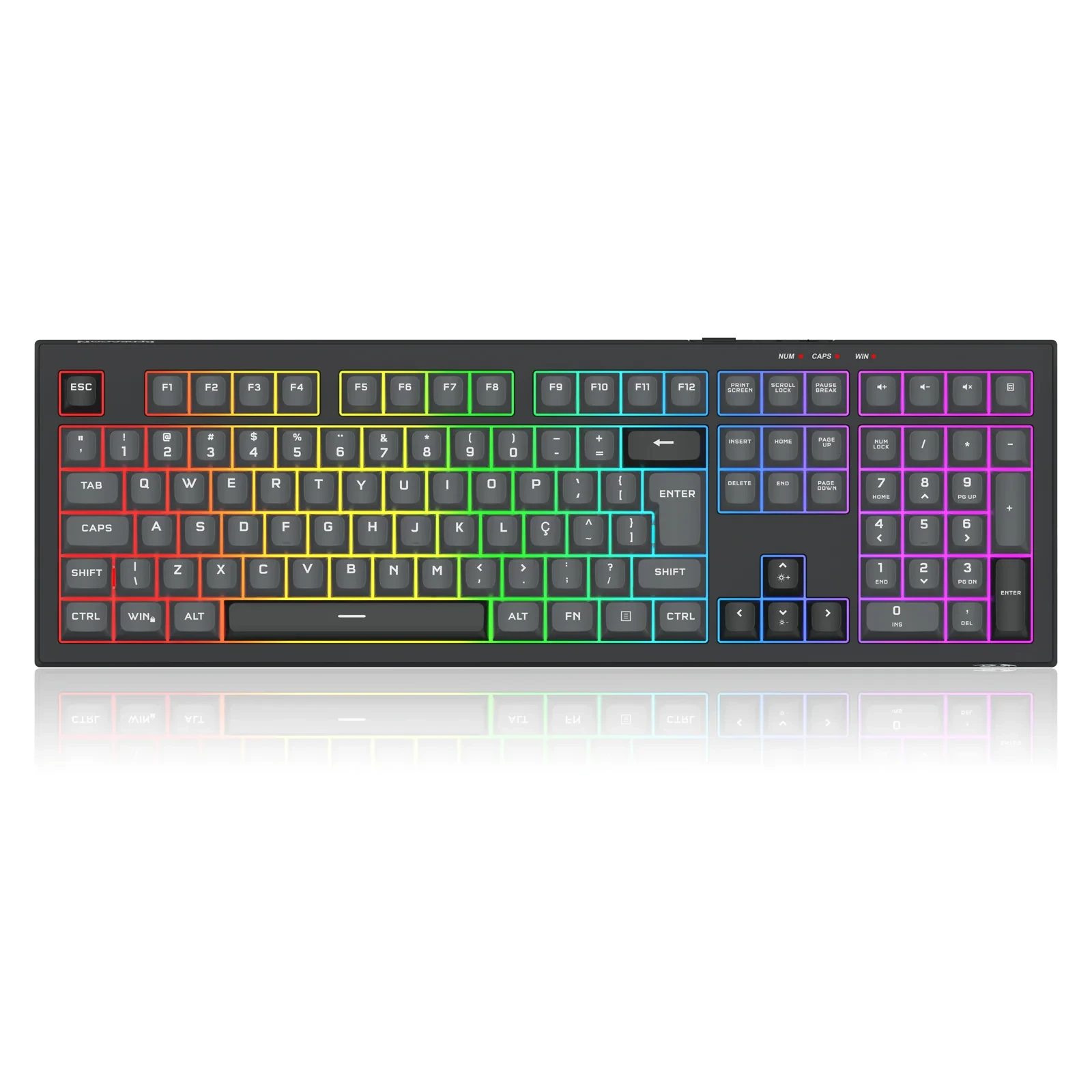 Teclado Membrana Crux Full Size Sf K518R-WL-GB