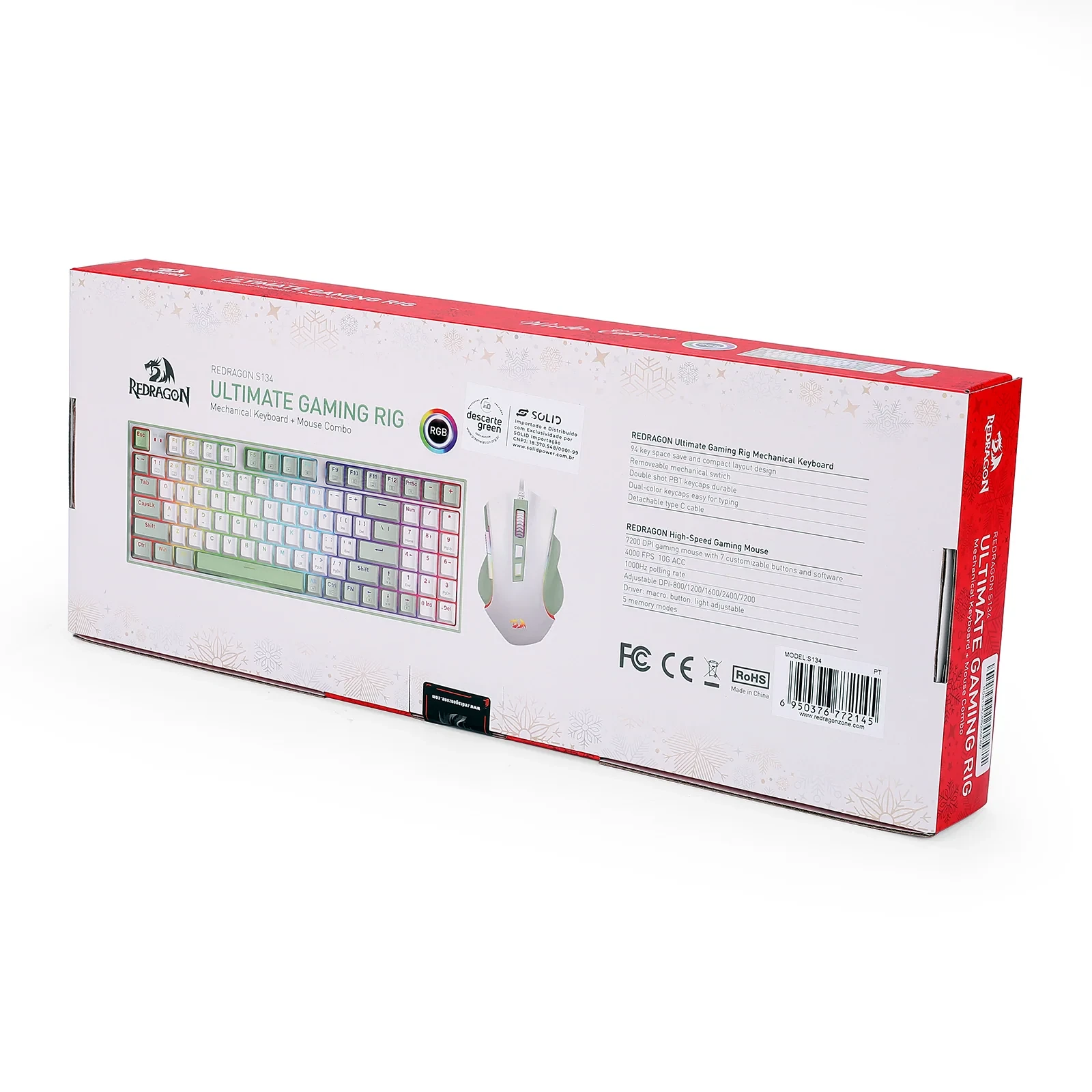 Kit Teclado E Mouse Ultimate Gaming Rig RGB Modelo S134