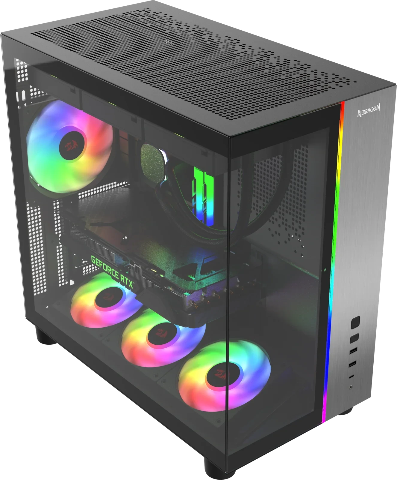 Gabinete Gamer Redragon Pulse S/f Preto CA-620B