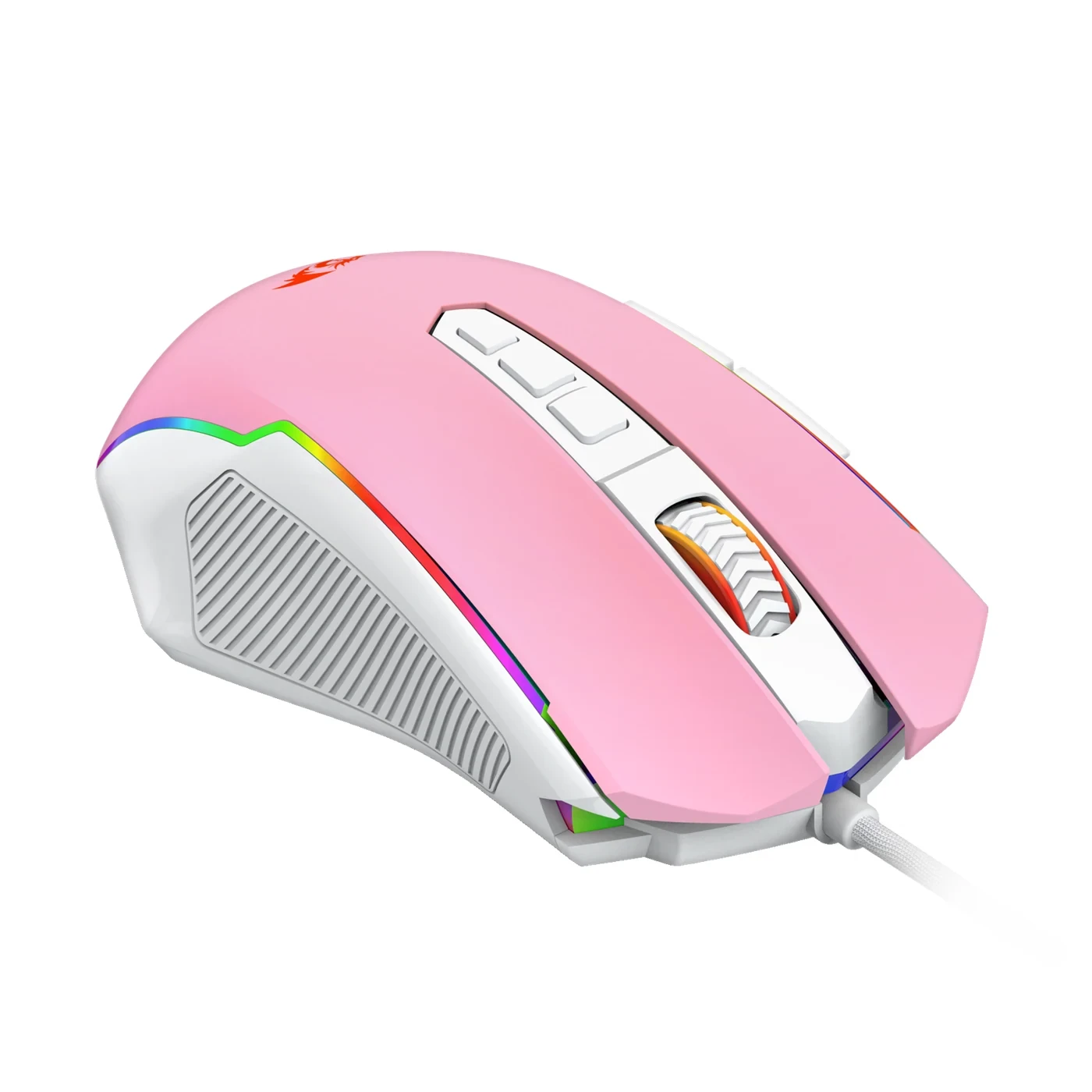 Mouse Ranger Rosa Com Branco