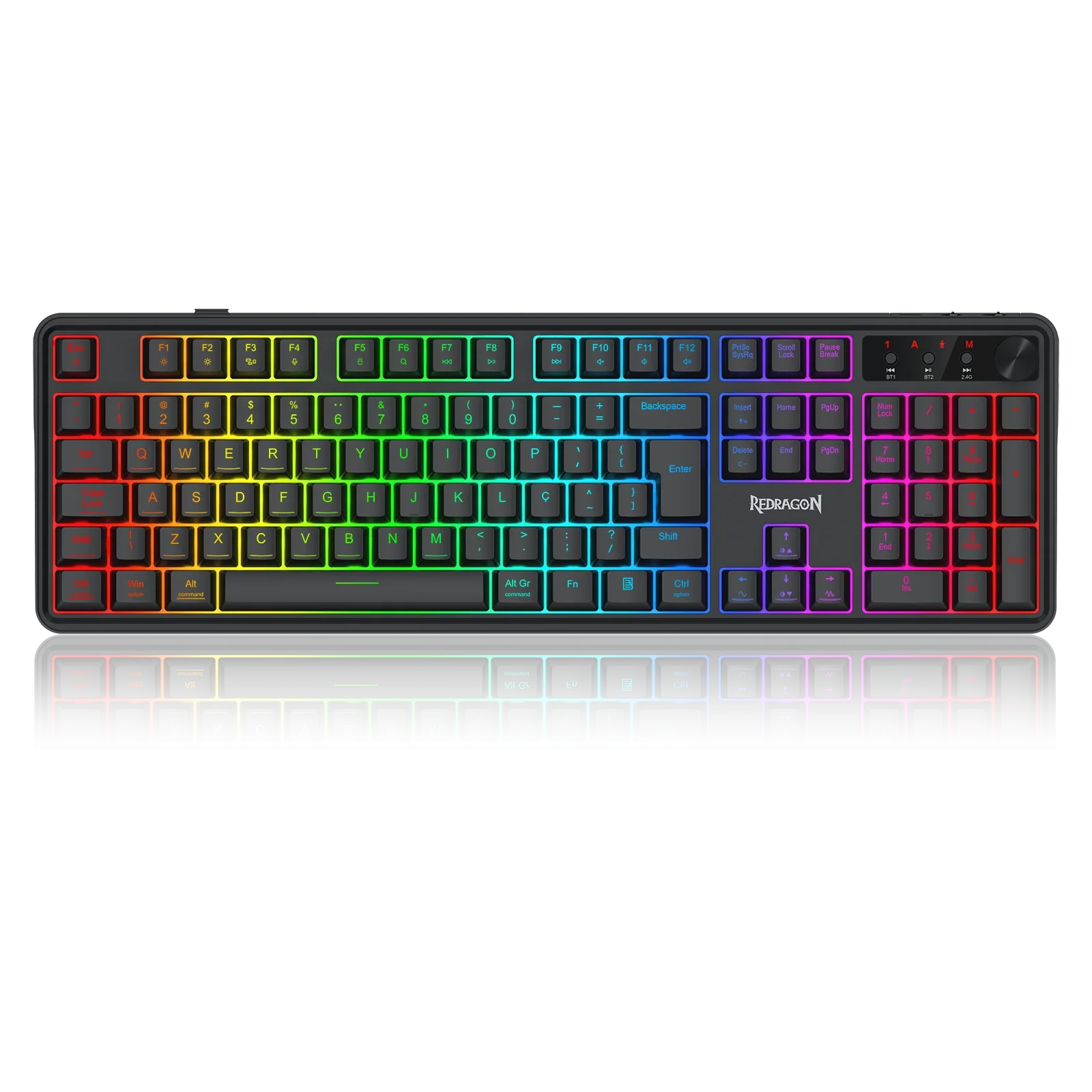 Teclado Membrana RM104 Volvano RGB 3 Mode Preto S/f - K526-WL