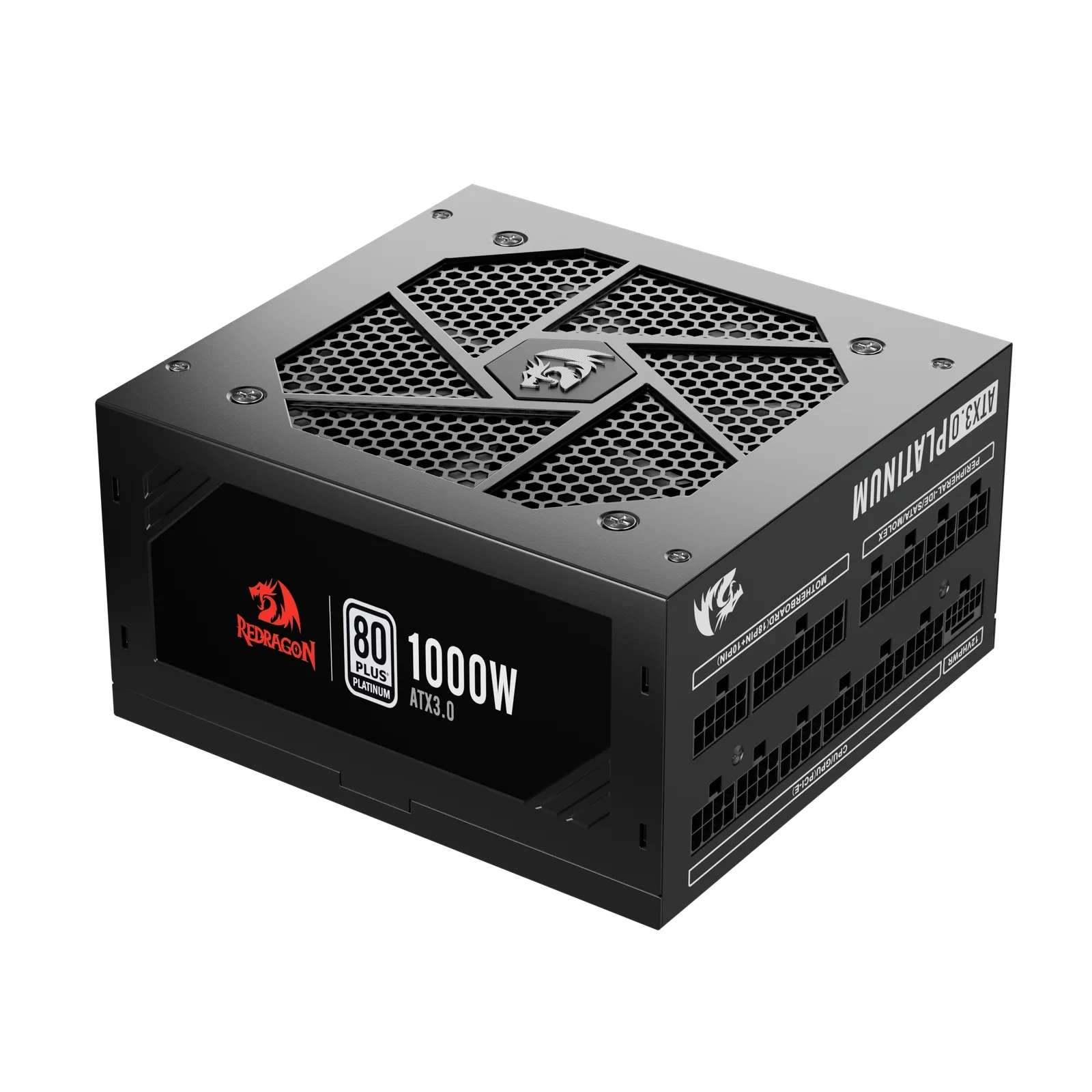 Fonte Redragon 1000 Watts Full Modular 80 Plus Platinum Preto