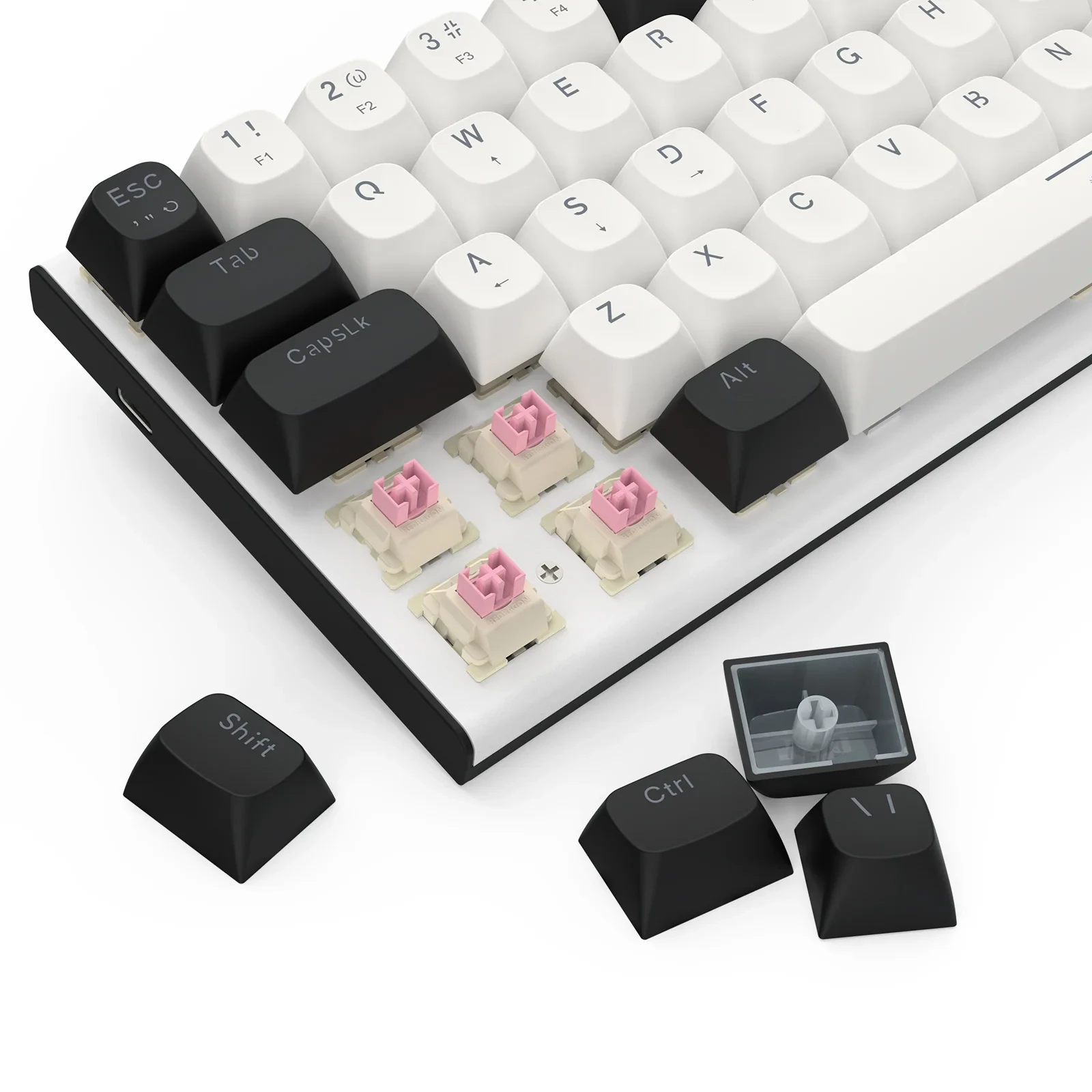 Teclado Magnético Redragon Fidd RGB Preto E Branco
