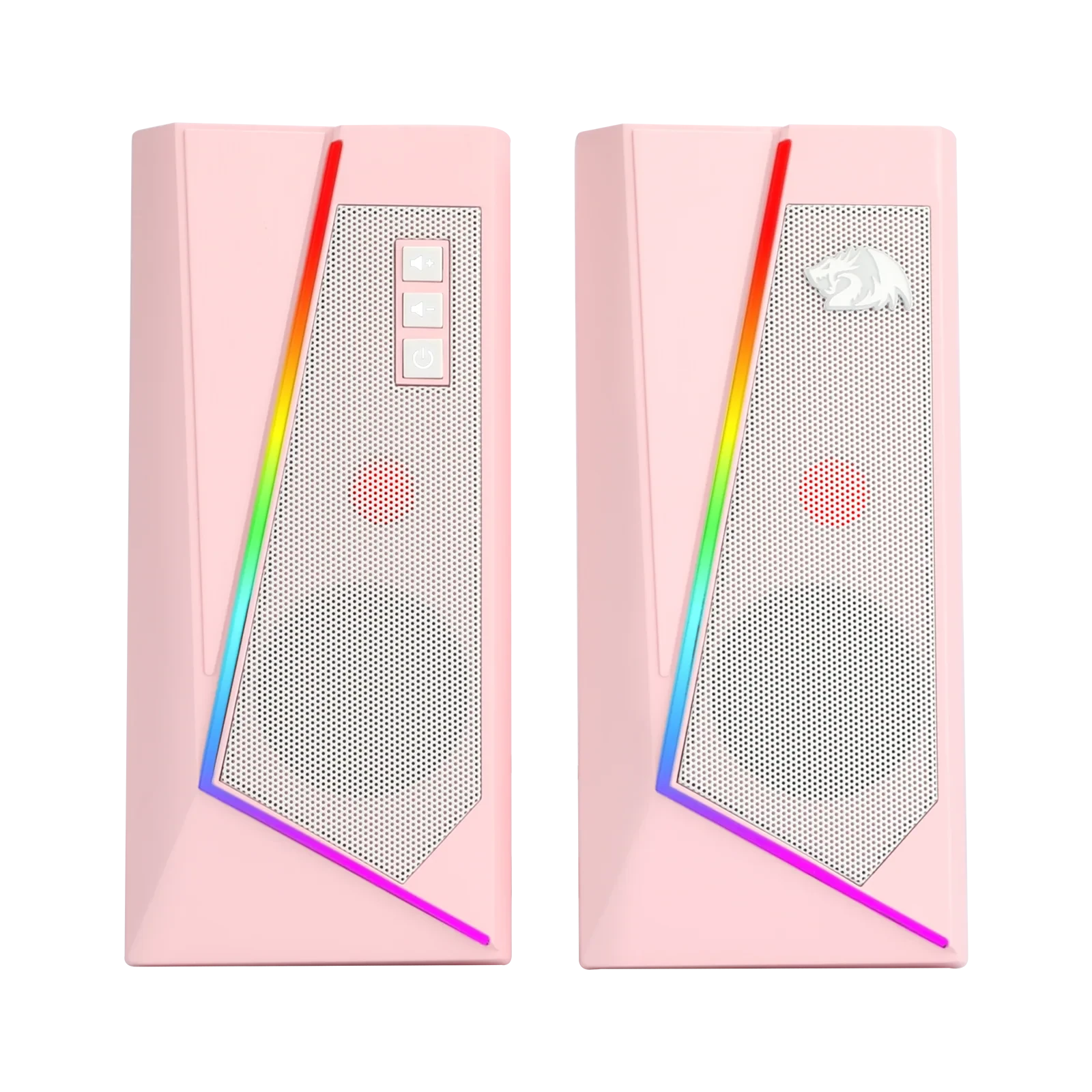 Caixa De Som Gamer Anvil RGB Rosa