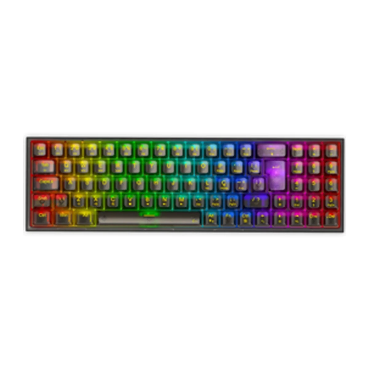 Teclado Mecânico Gamer Pollux PRO RGB Clear Preto S/f