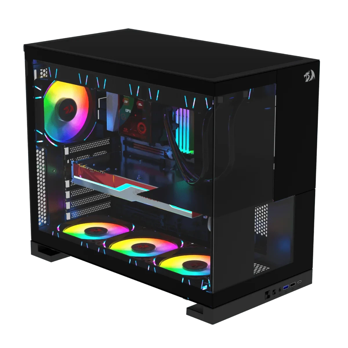 Gabinete Gamer Redragon Eternal Sem Fan Preto CA-612B