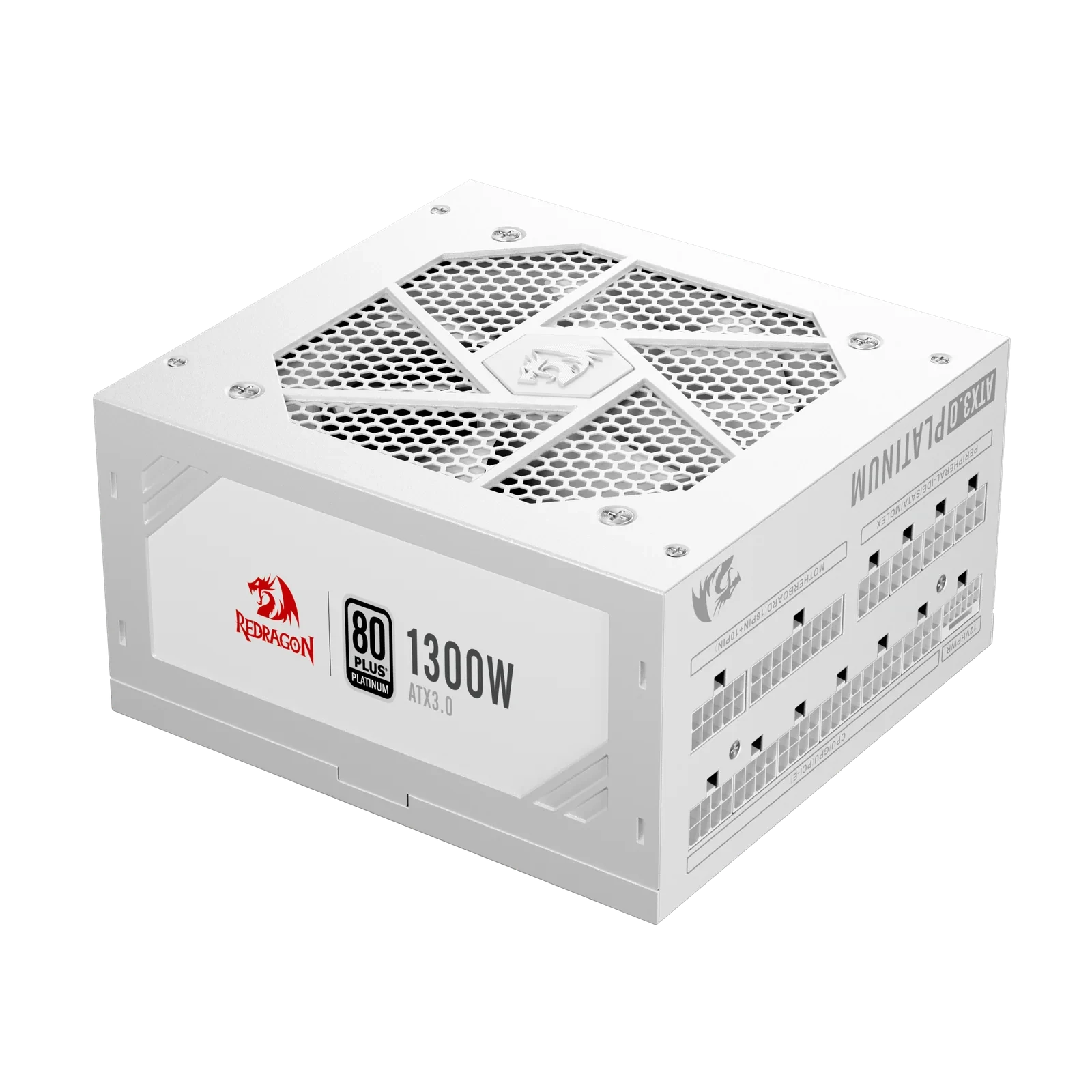 Fonte Redragon 1300 Watts Full Modular 80 Plus Platinum Branco