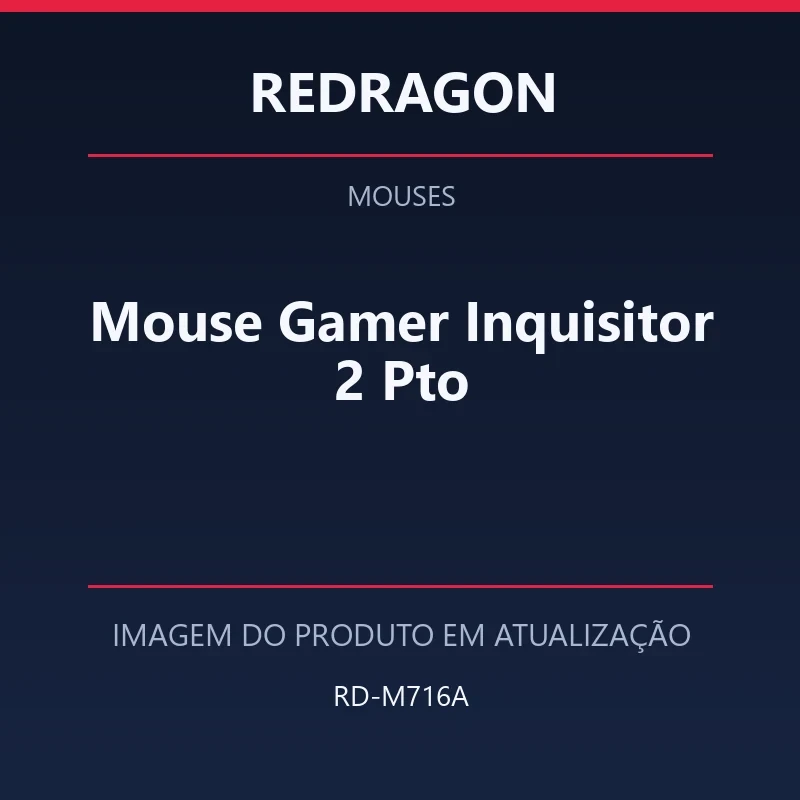 Foto em atualização para Mouse Gamer Inquisitor 2 Pto