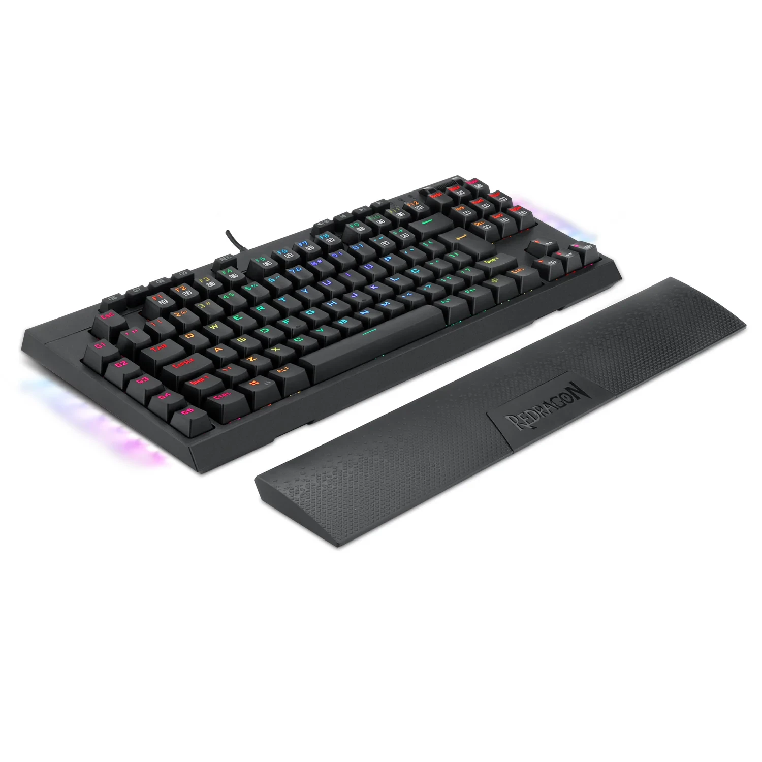 Teclado Óptico Gamer Broadsword PRO RGB Preto Switch Vermelho
