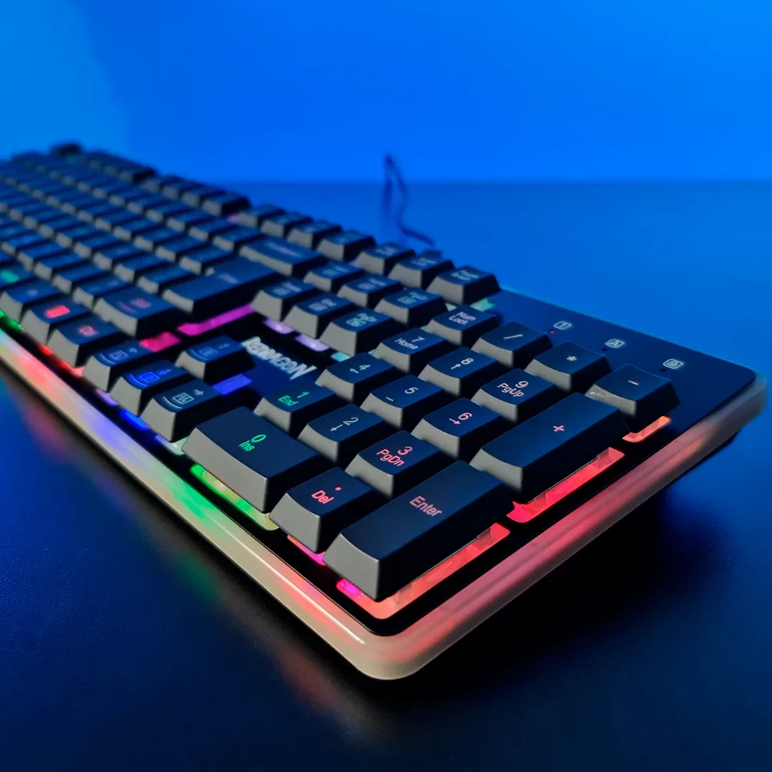 Teclado Gamer Membrana Dyaus 2RGB Preto
