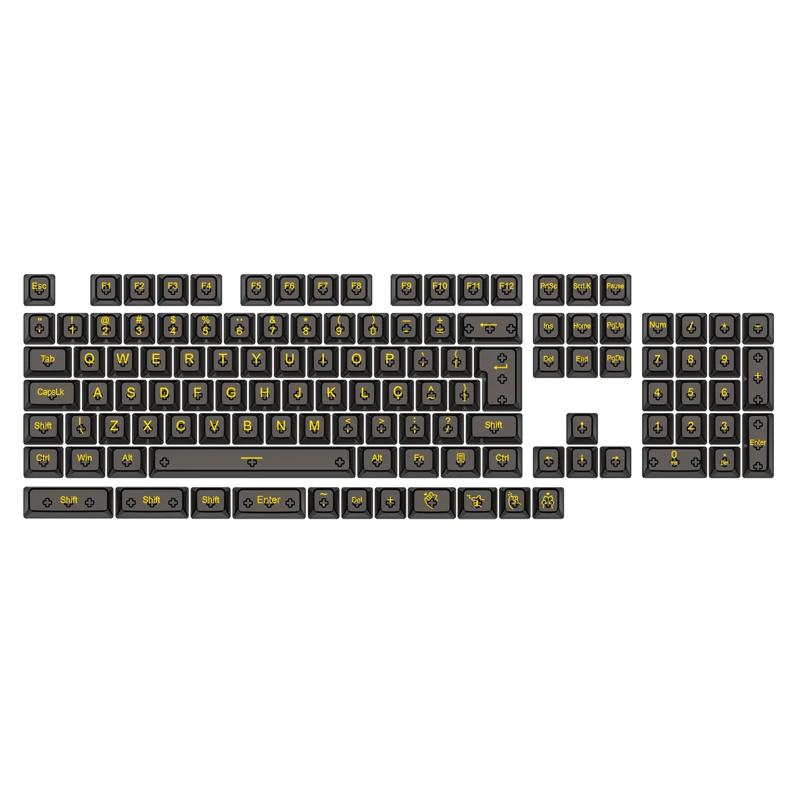 Keycaps ABNT2 117 Teclas Crystal Black