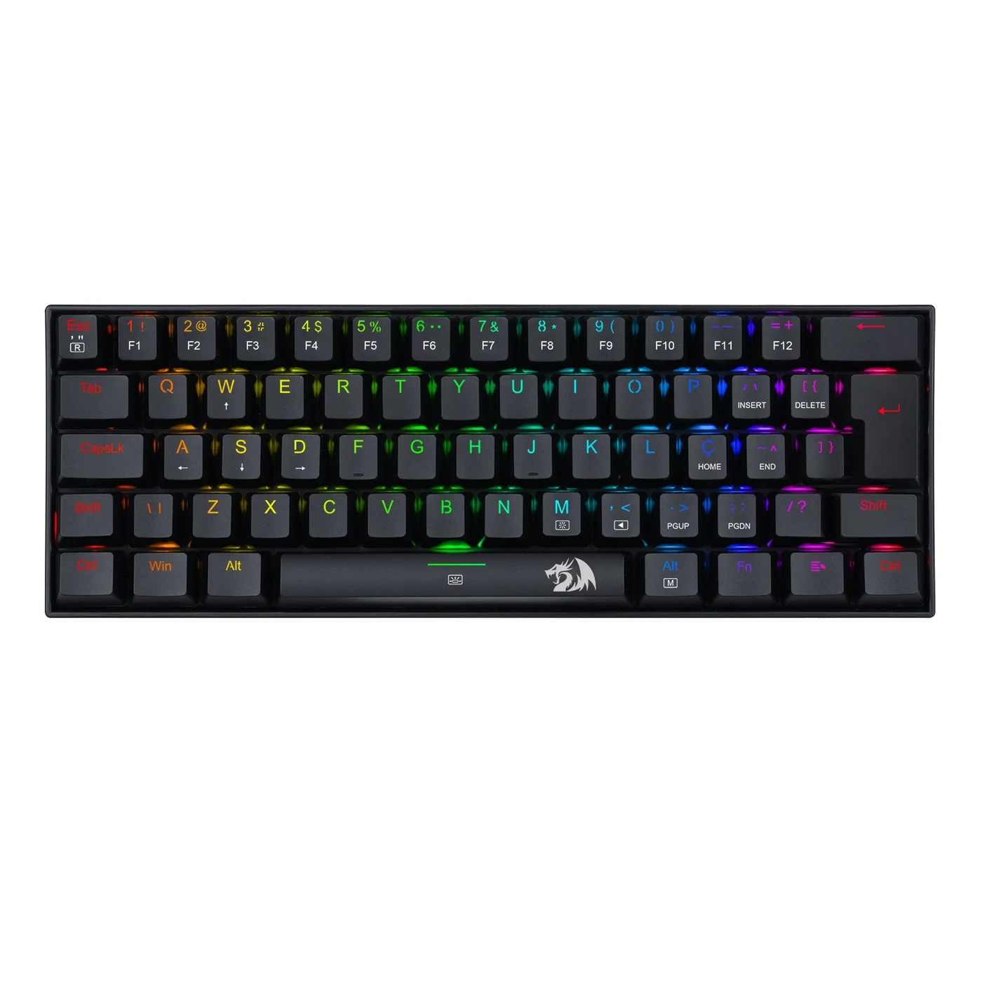 Teclado Mecânico Gamer Dragonborn RGB Preto Switch Azul ABNT2