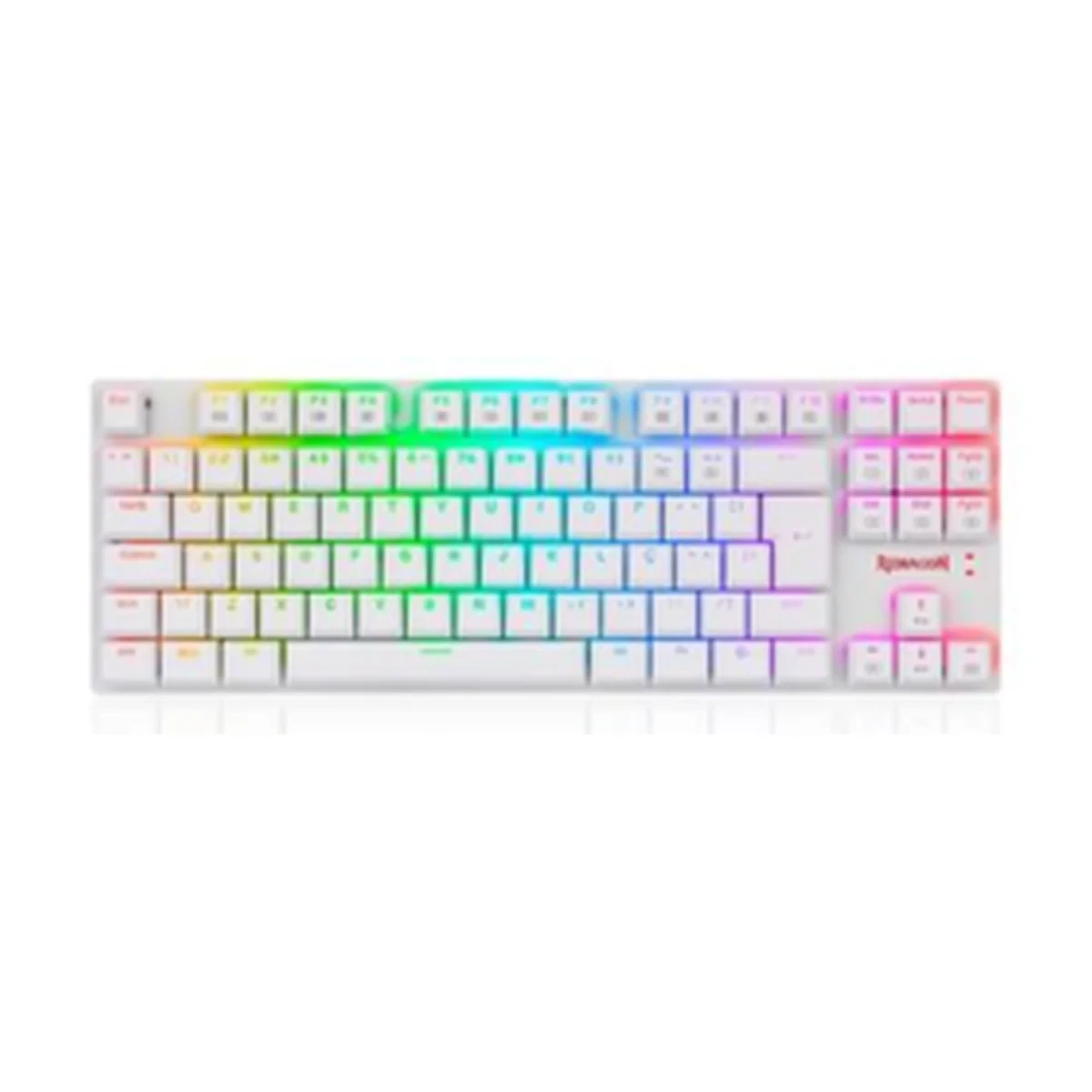Teclado Mecânico Gamer Aps RGB Branco Switch Blue