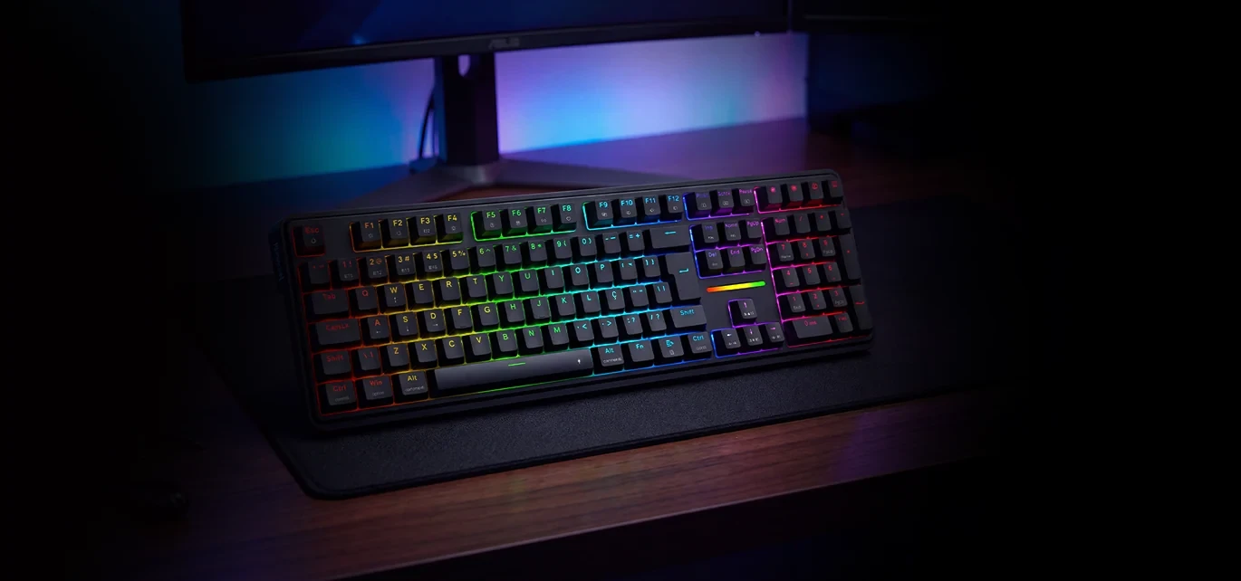 Teclado Mecânico Gamer Redragon Antonium PRO 3 Mode RGB Preto S/f K745RGB-PRO (pt-manbo L)