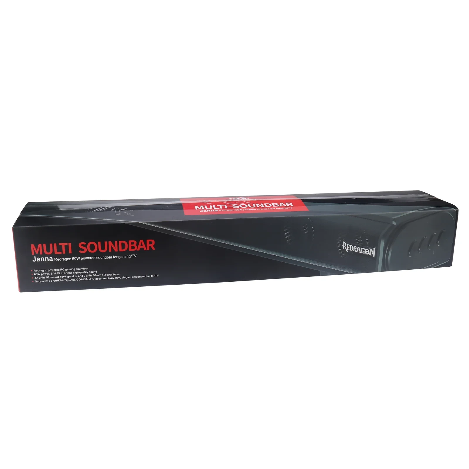 Caixa De Som Gamer Redragon Multi Soundbar Janna Preto