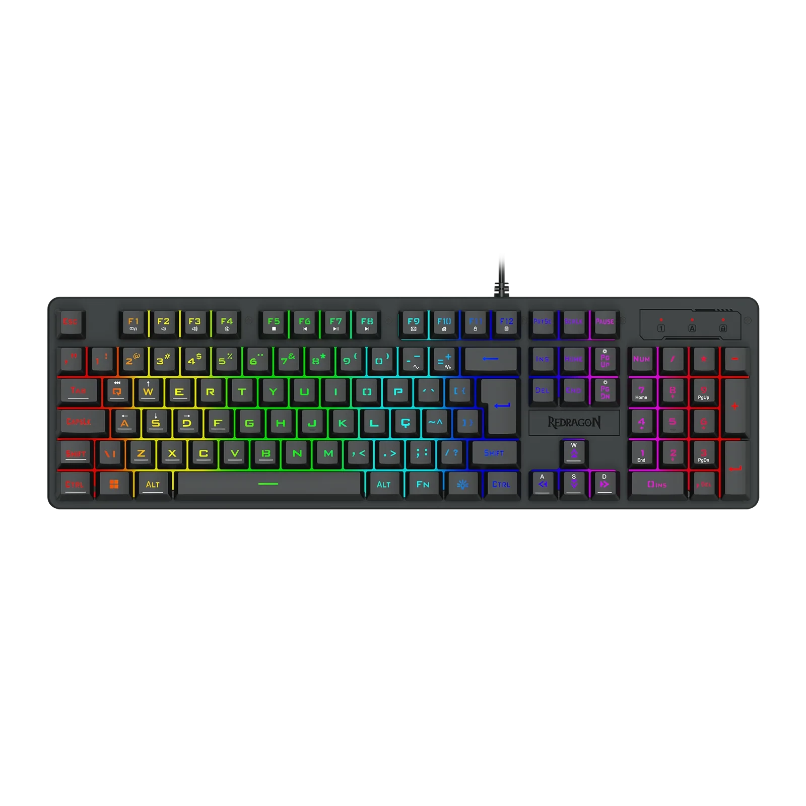 Teclado Membrana Gamer Redragon Netherbane Preto K521-R