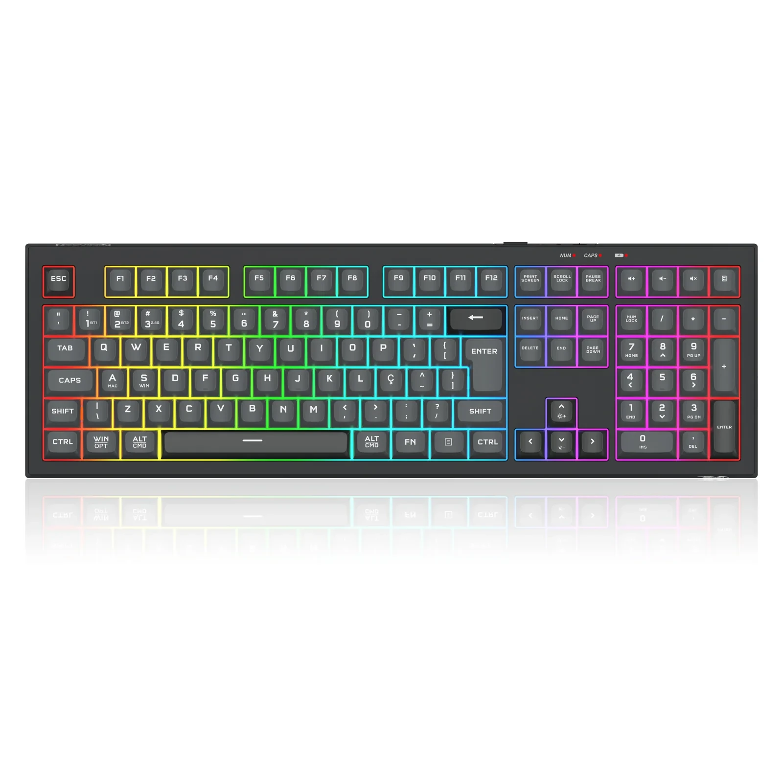 Teclado Membrana Crux PRO RGB Full Size 3 Mode K518RGB-PRO-GB
