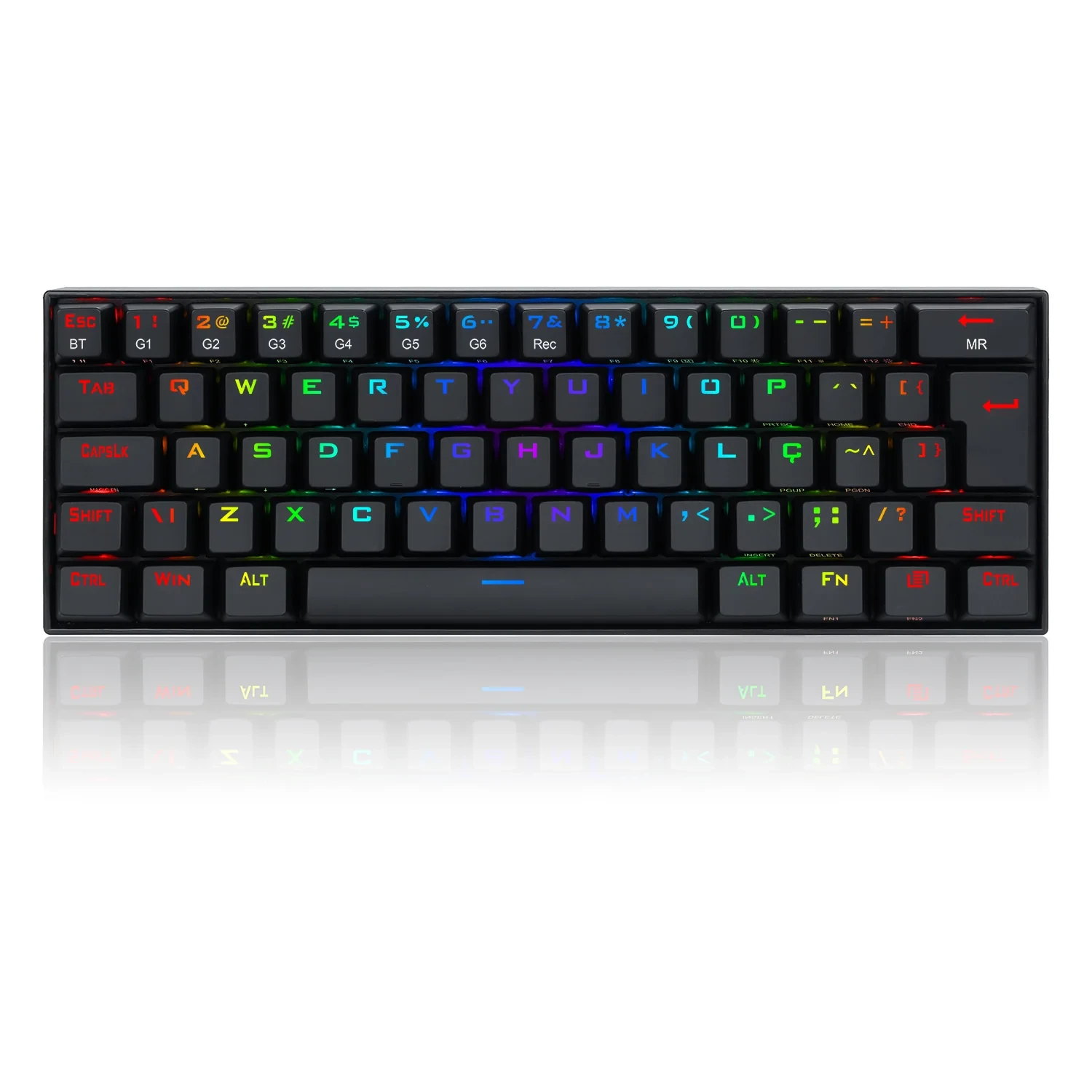 Teclado Mecânico Gamer Draconic RGB Pto Switch Marron ABNT2