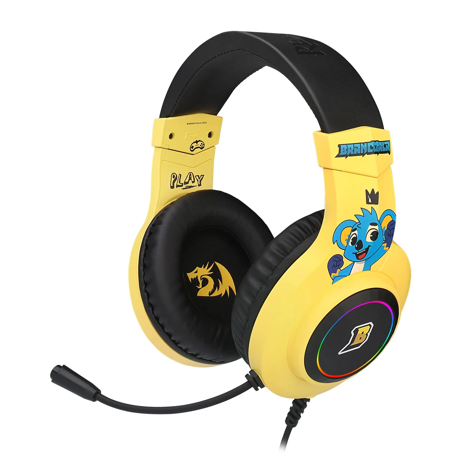 Headset Gamer Redragon Brancoala RGB