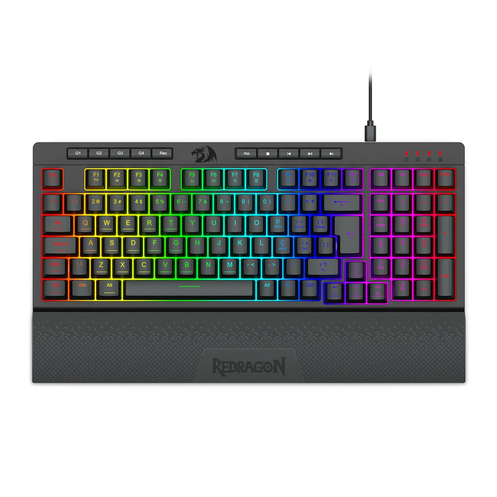 Teclado Membrana Gamer Shiva 98 RGB Preto K515-RGB Pt