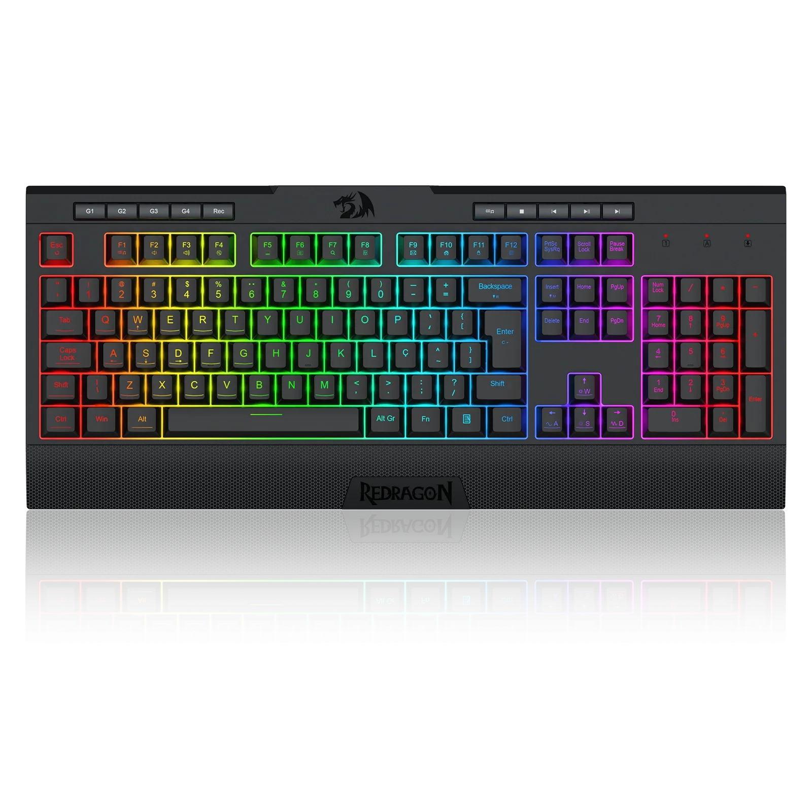 Teclado Membrana Redragon Shiva Lite Preto RGB - K525-RGB