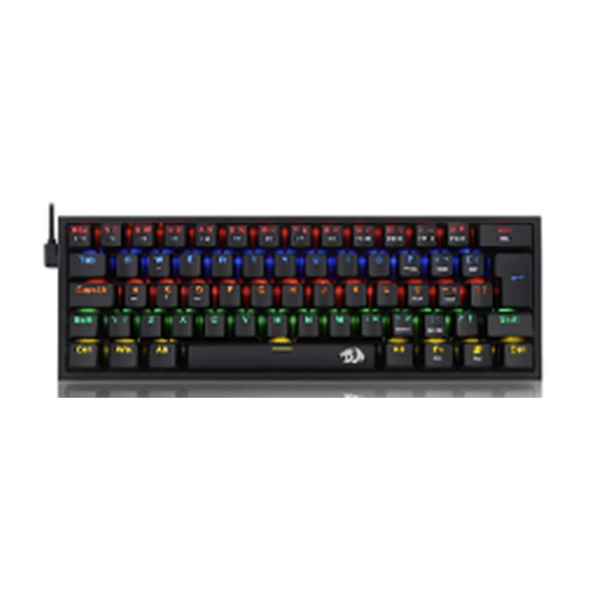 Teclado Mecânico Gamer Fizz Rainbow Preto Switch Marrom