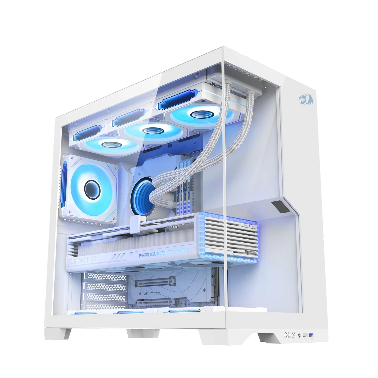 Gabinete Redragon Flux Branco (s/ Fan) - CA-632W