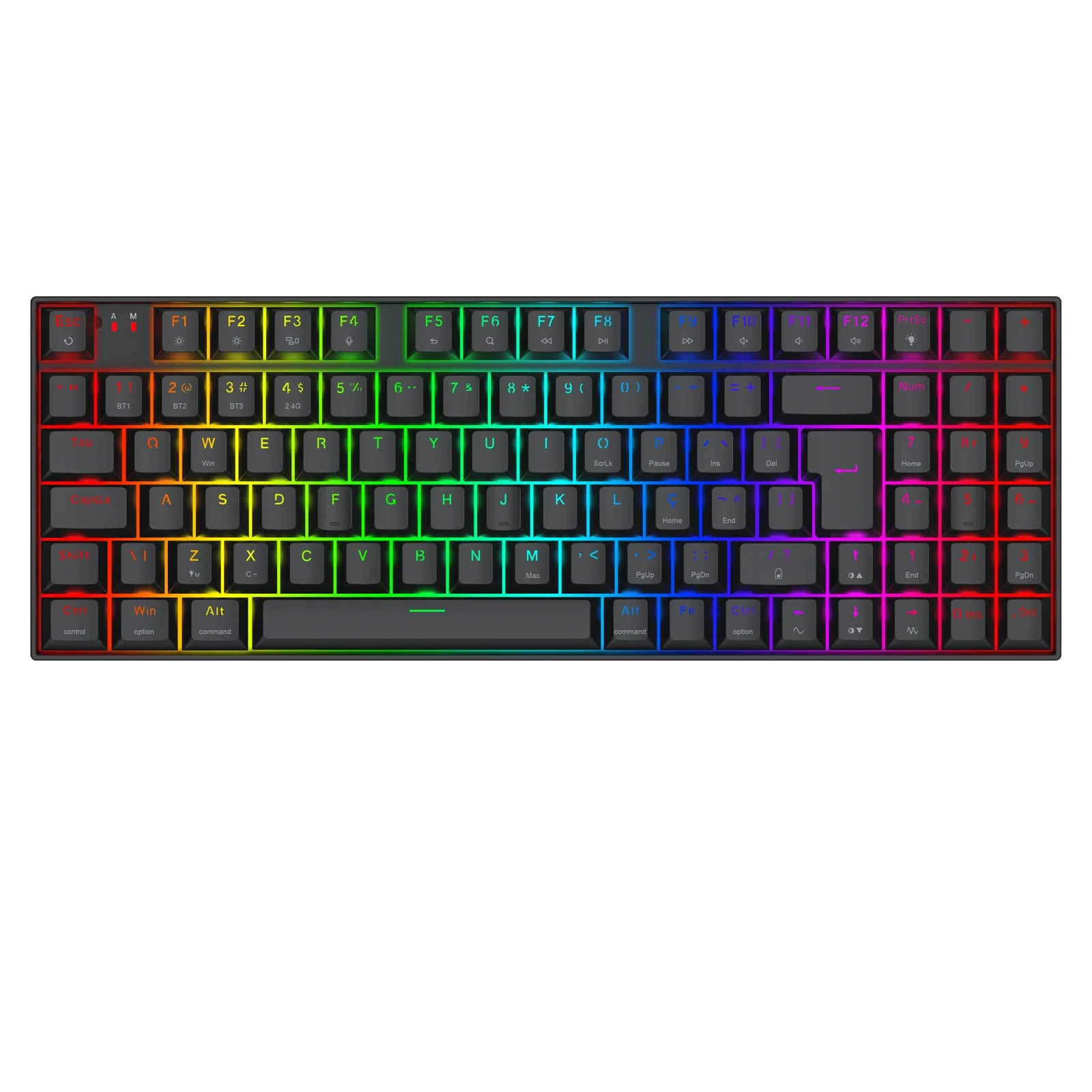 Teclado Magnético Redragon Nephrite PRO Preto RGB S/f Sw/ Coralmag - K736-PRO-M