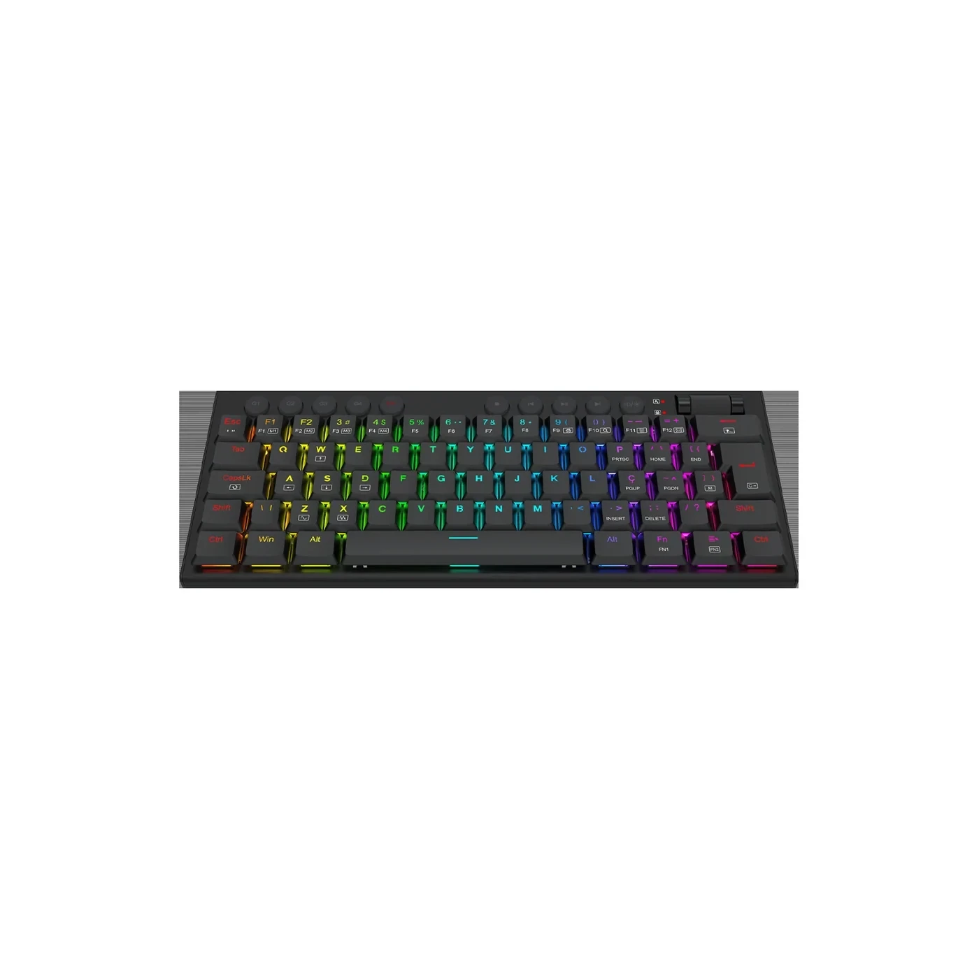 Teclado Mecânico Gamer Redragon Horus Mini RGB Preto Switch Marrom