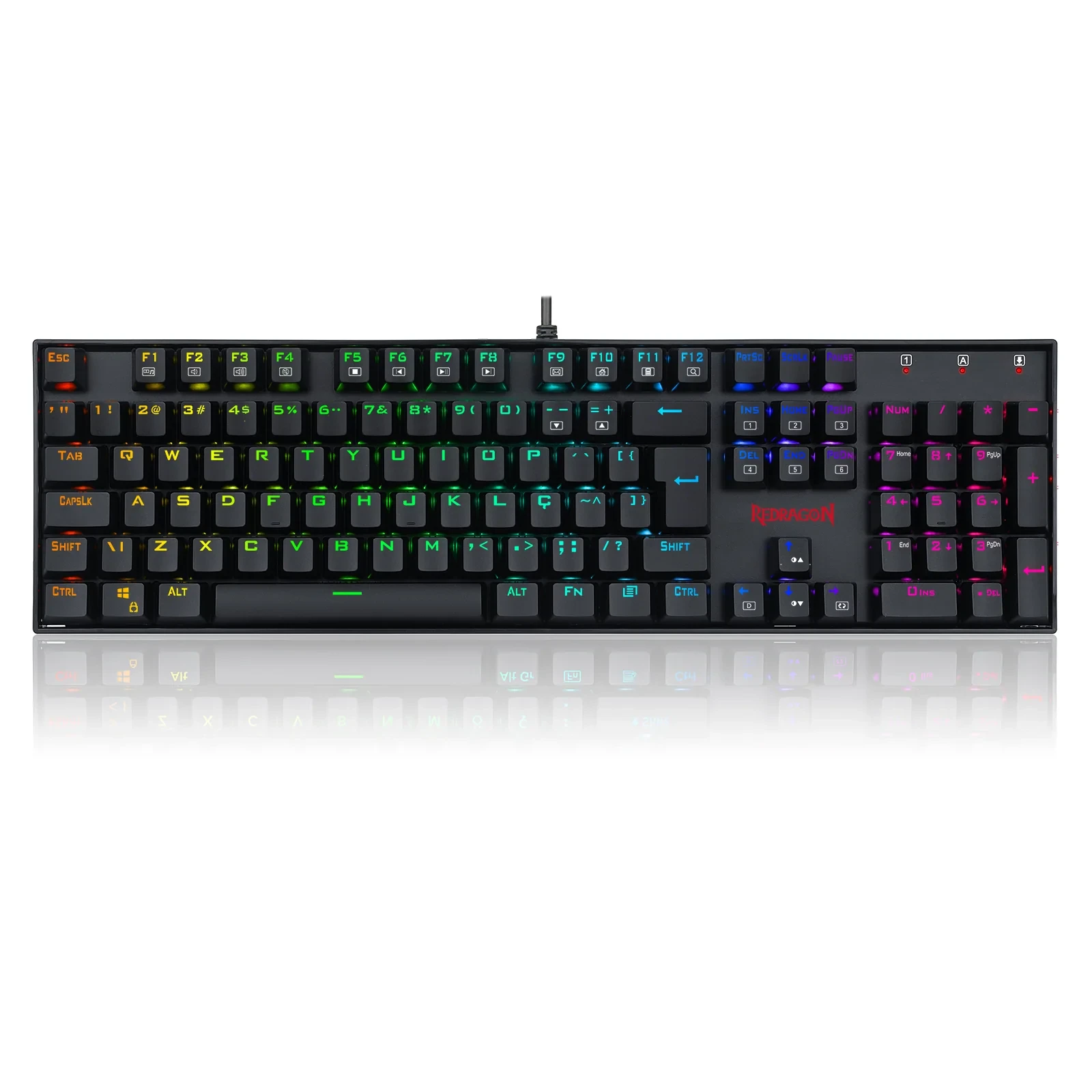 Teclado Mecânico Mitra RGB Preto Switch Marrom