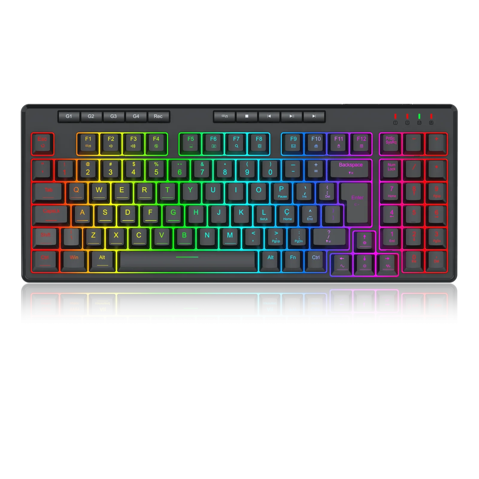 Teclado Membrana Redragon Varro Preto RGB - K517-RGB