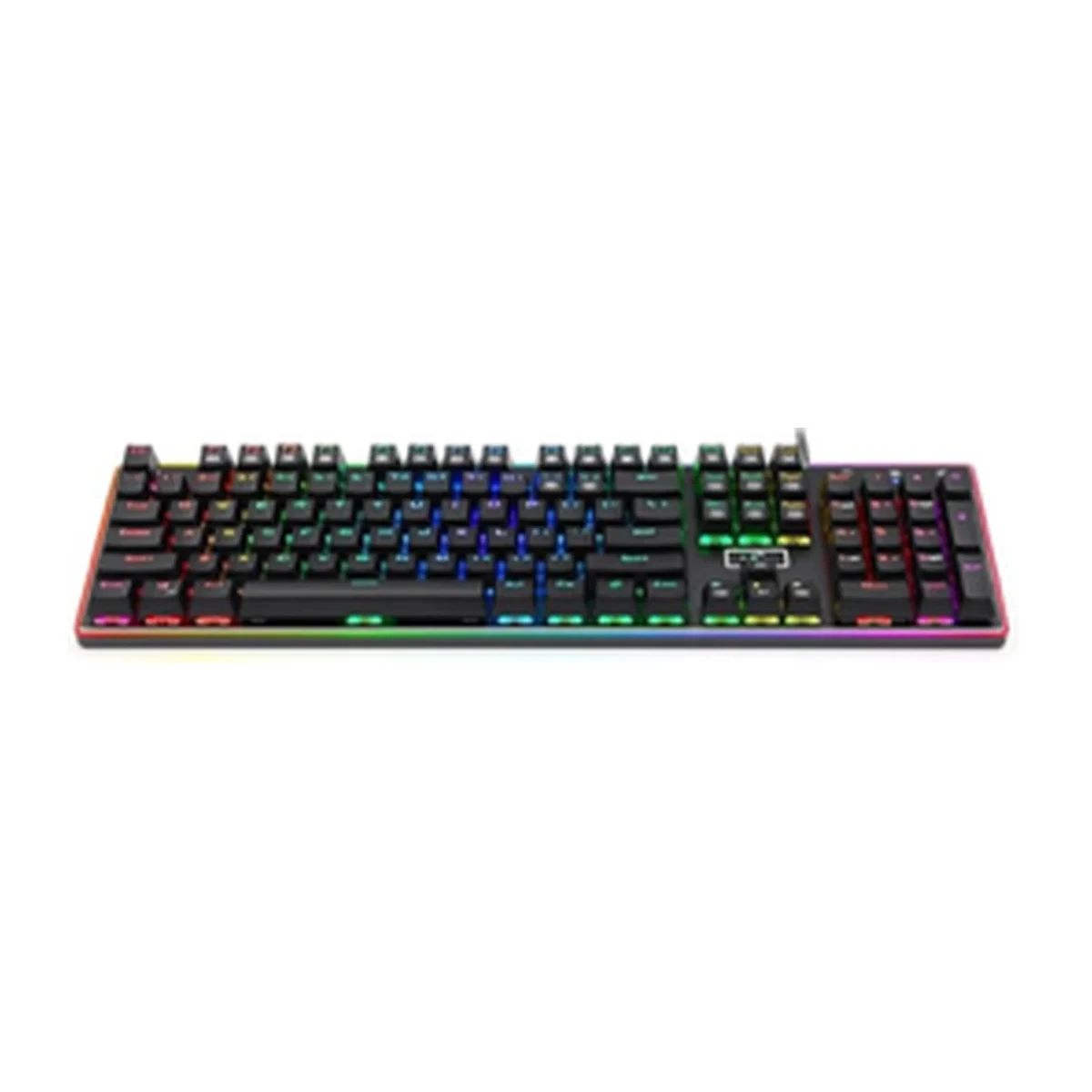 Teclado Mecânico Ratri RGB Preto Switch Marrom K595RGB Pt-brown