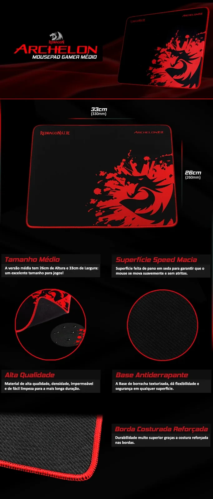 Mousepad 330X260MM Archelon