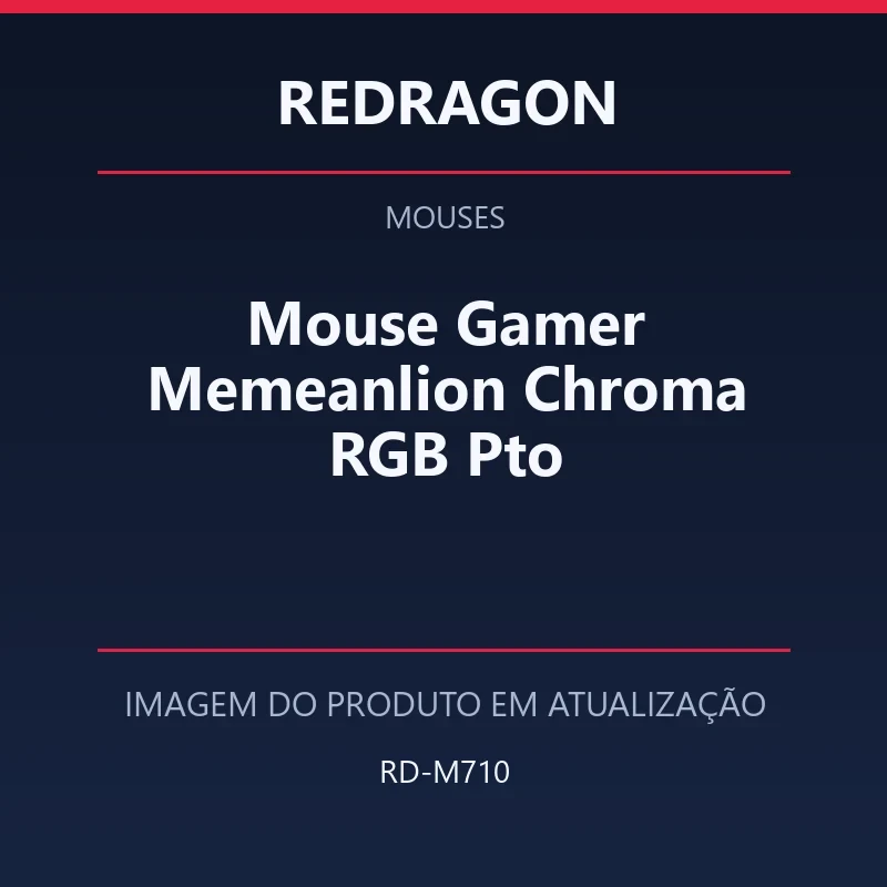 Foto em atualização para Mouse Gamer Memeanlion Chroma RGB Pto