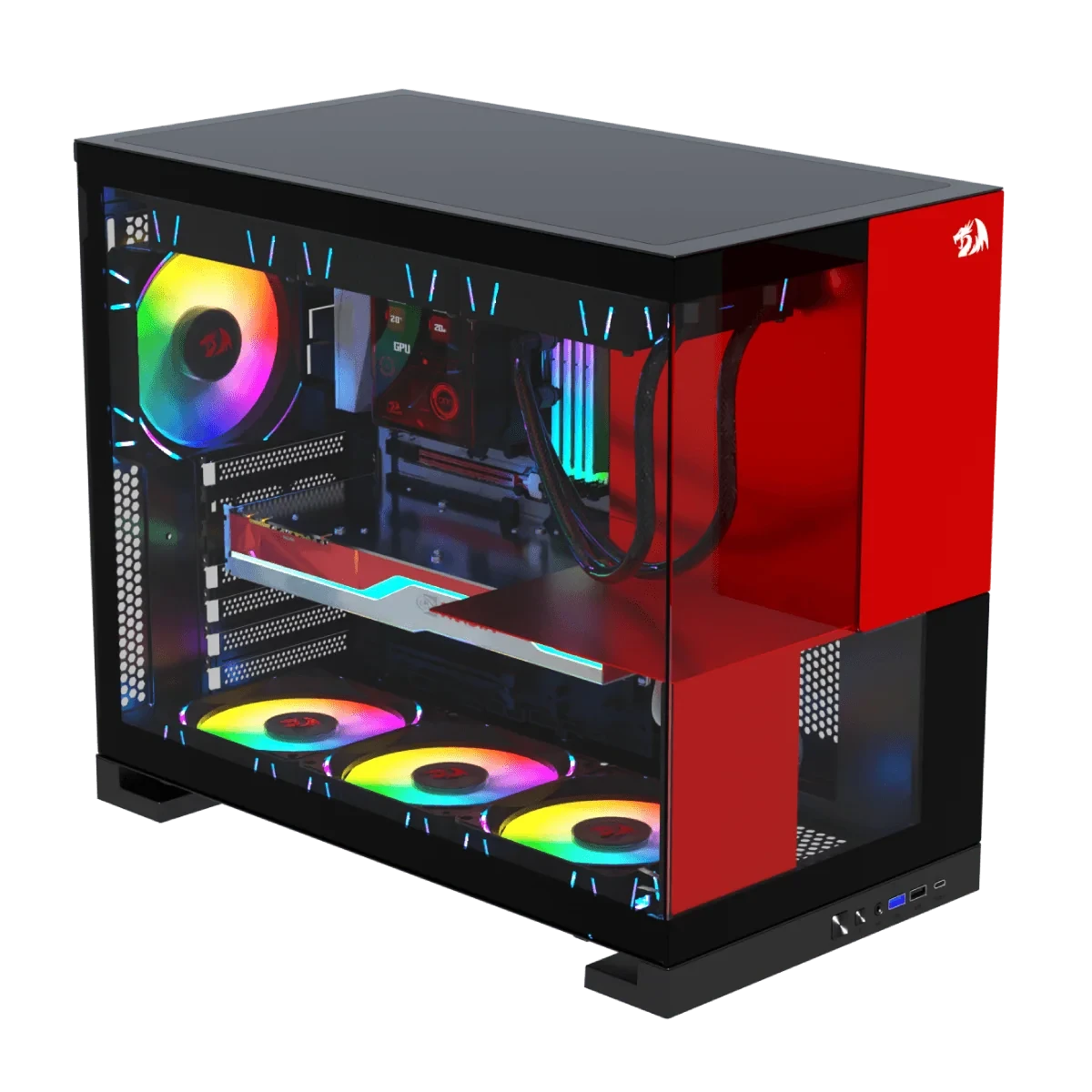Gabinete Gamer Redragon Eternal Sem Fan Preto CA-612BR
