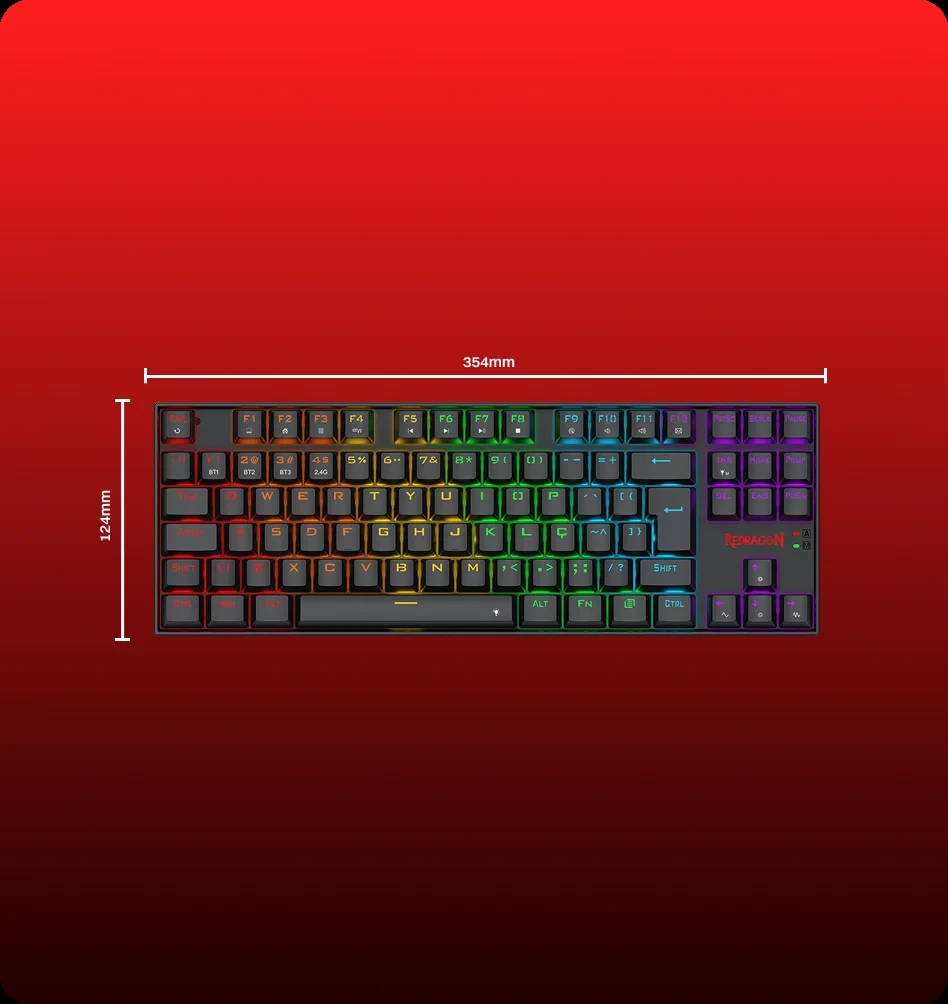 Teclado Mecânico Gamer Kumara Elite Preto K552-KRS (pt-brown)