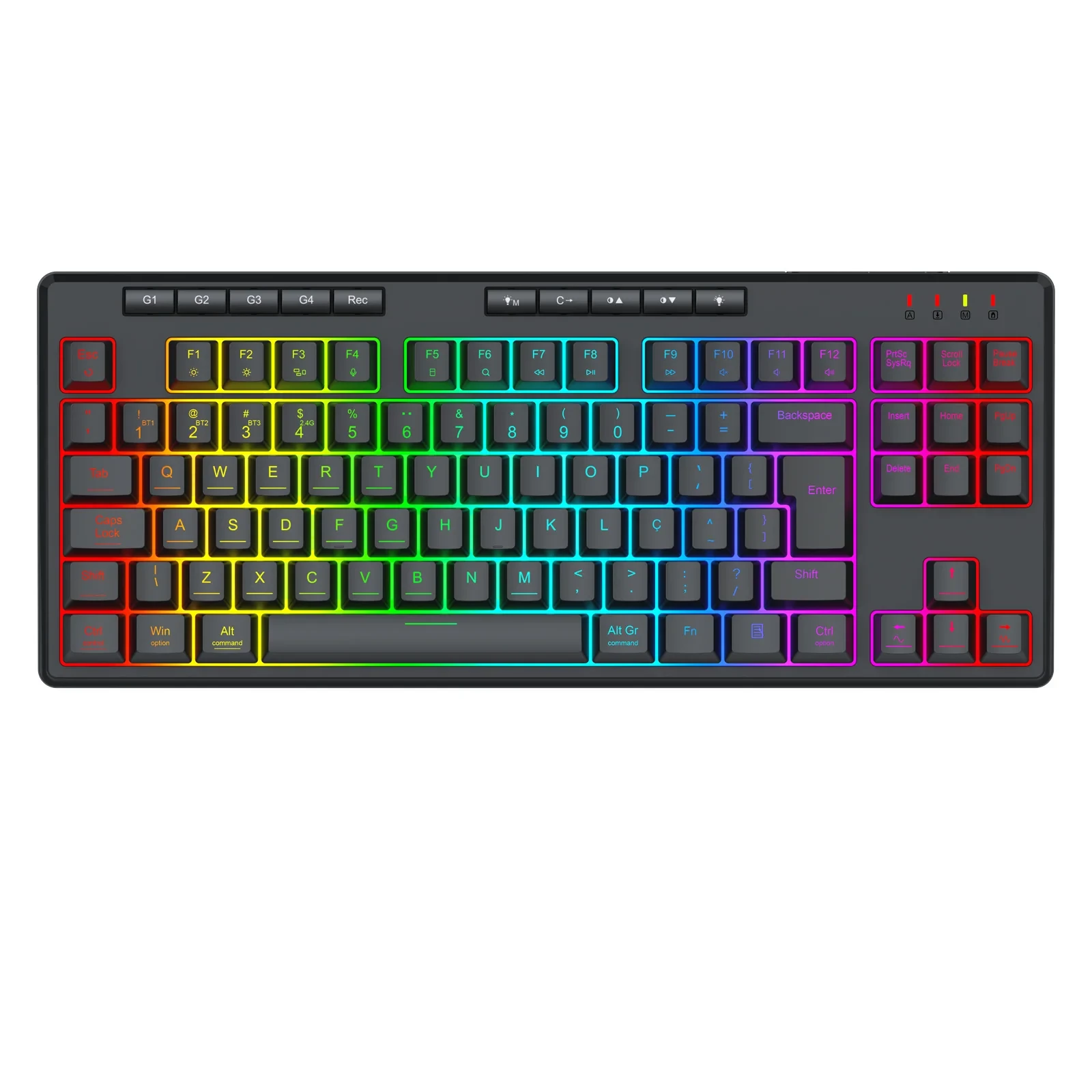 Teclado Membrana Redragon Shiva PRO Preto RGB S/f - K516RGB-PRO